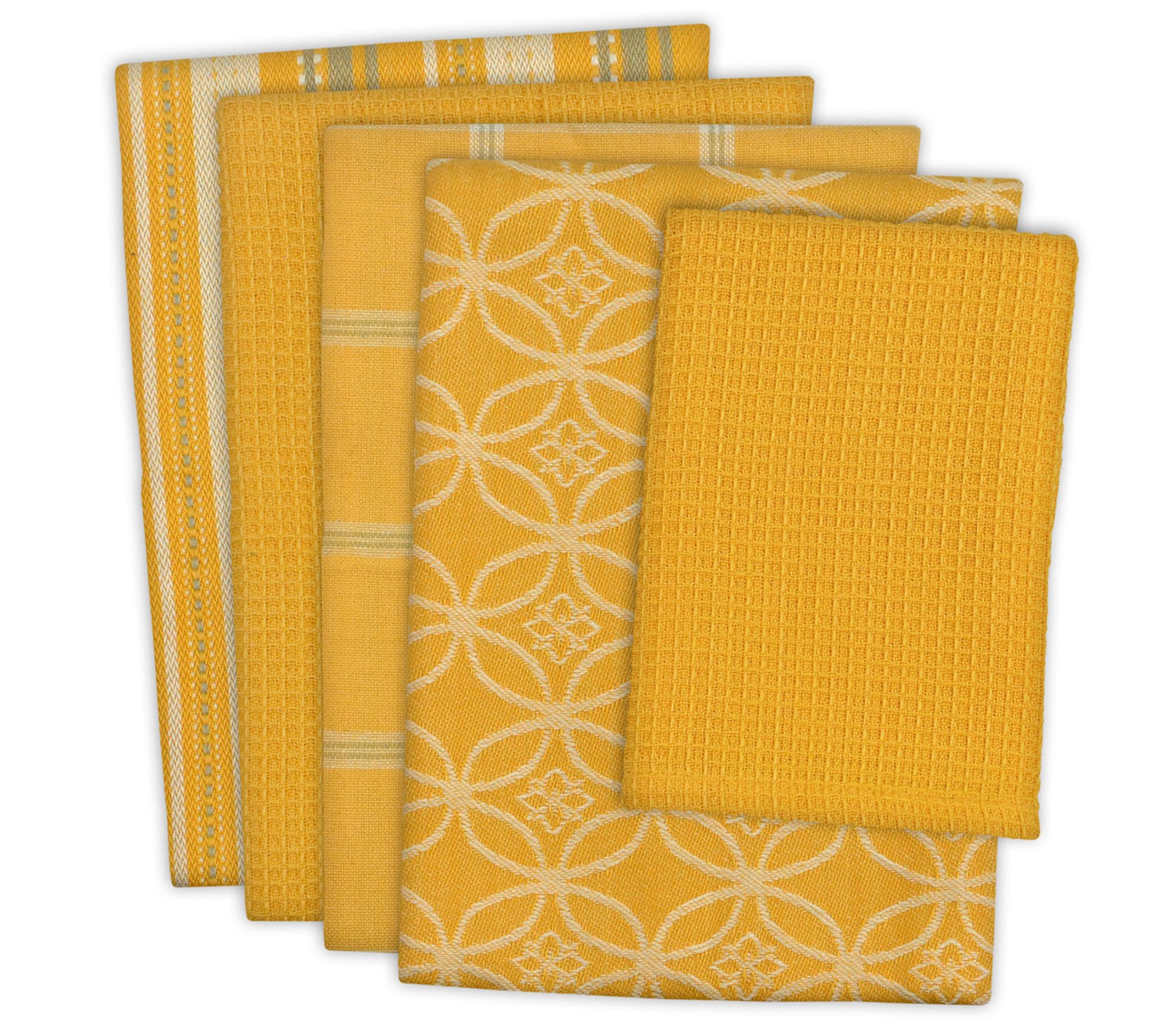 Design Imports 5-Piece Kitchen Towel & Dishcloth Set