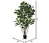 Vickerman 6' Artificial Green Potted Fiddle Tree, 2 of 3