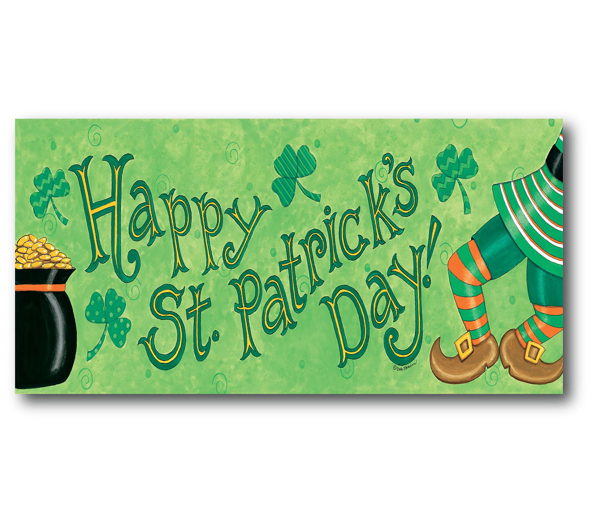 Courtside Market Happy St. Patrick's Day 12x24Canvas Wall Art