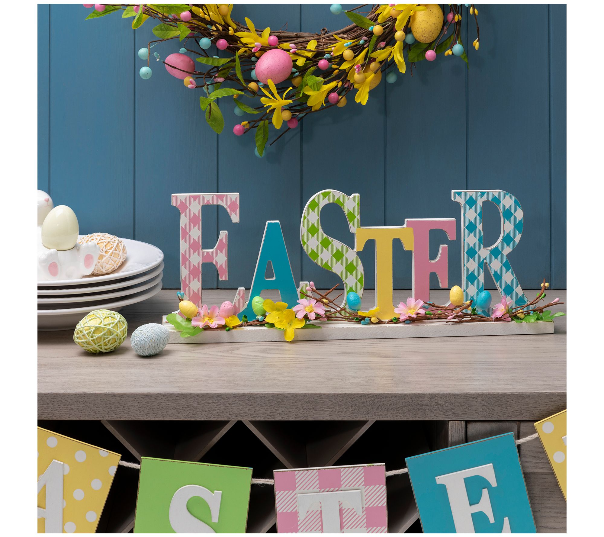 Glitzhome Spring Pastels EASTER Table Decor - QVC.com