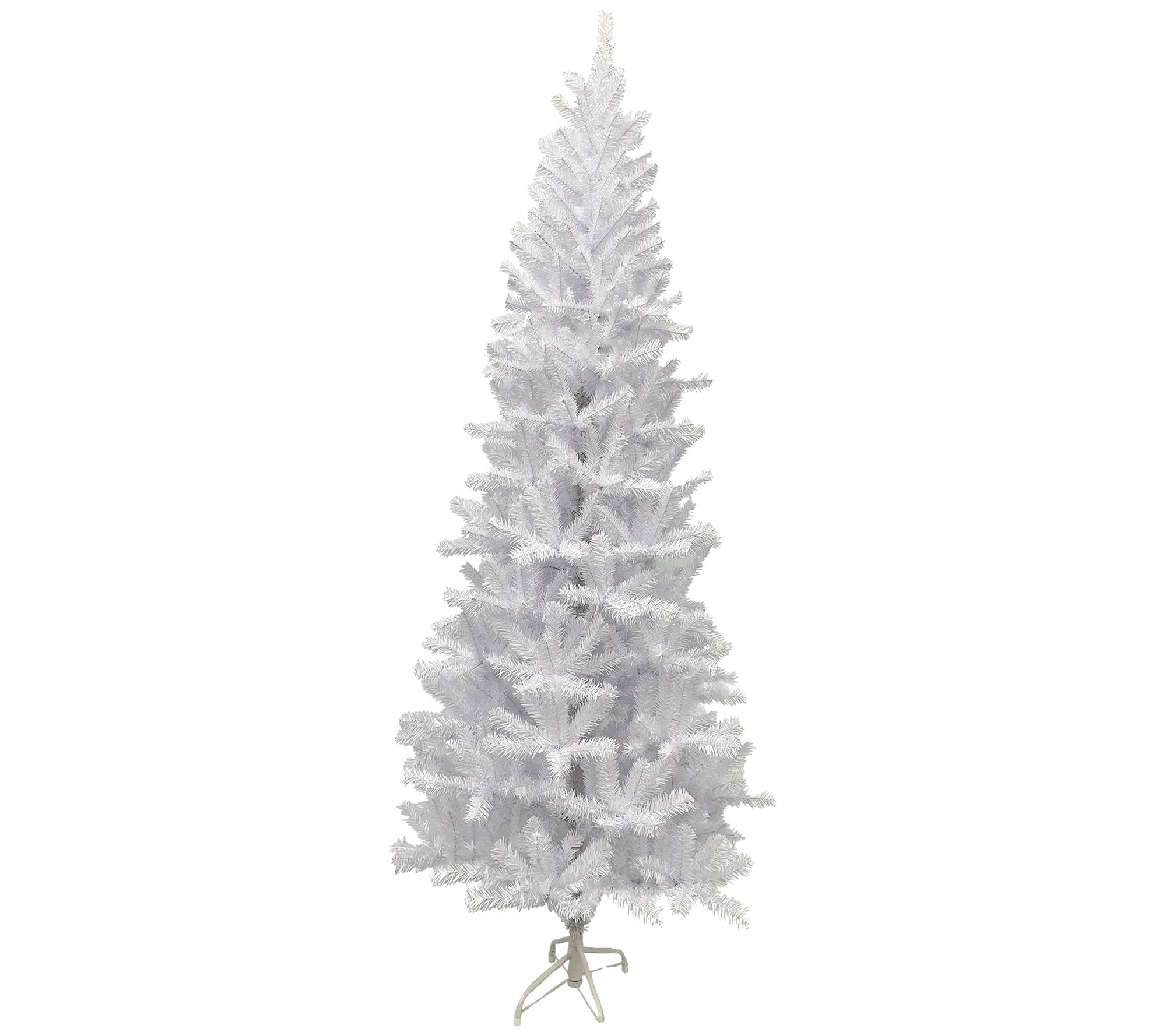 Northlight 6.5' White Georgian Pine Slim Christmas Tree Unlit