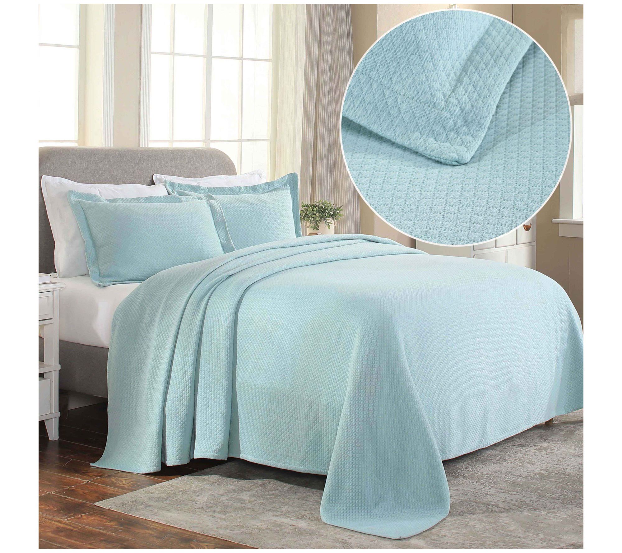 Superior Jacquard Cotton Diamond Bedspread, Quen