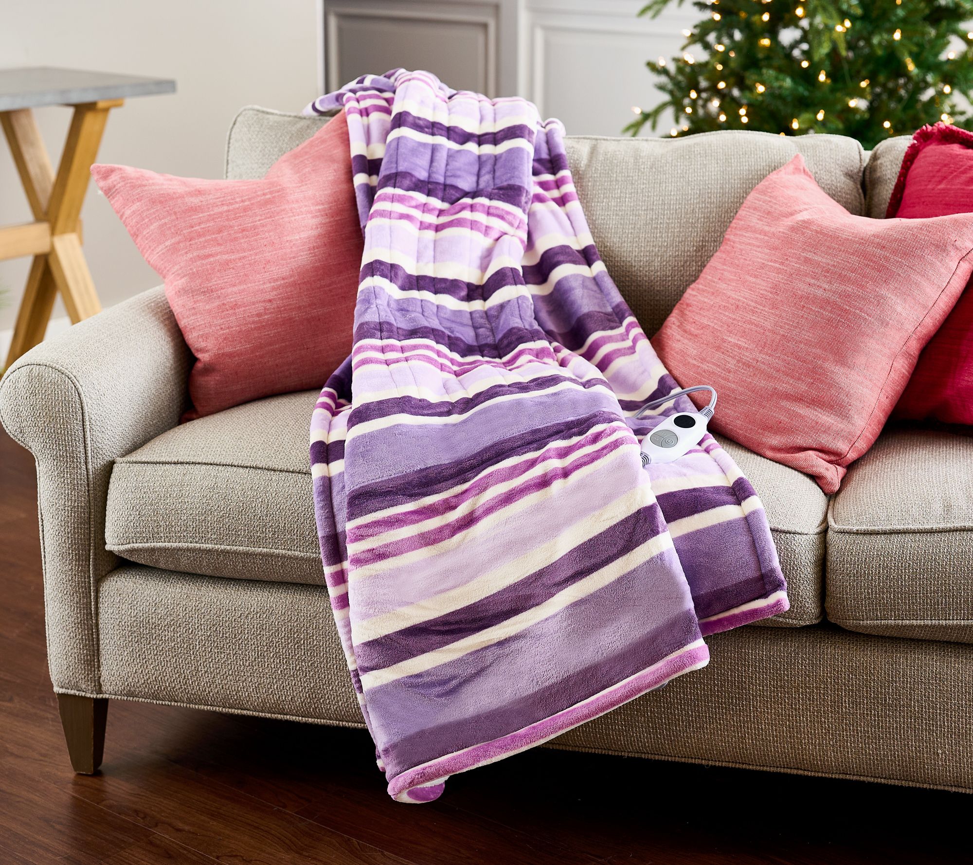 Qvc cozee best sale home heated throw