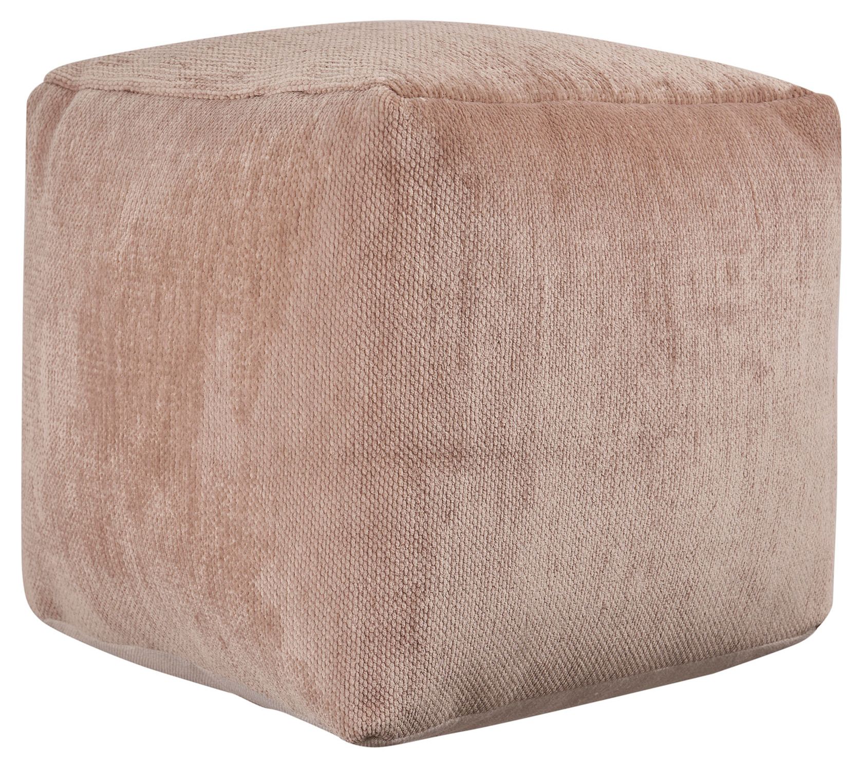 Ox Bay Transitional Solid Chenille Indoor Ottoman Pouf