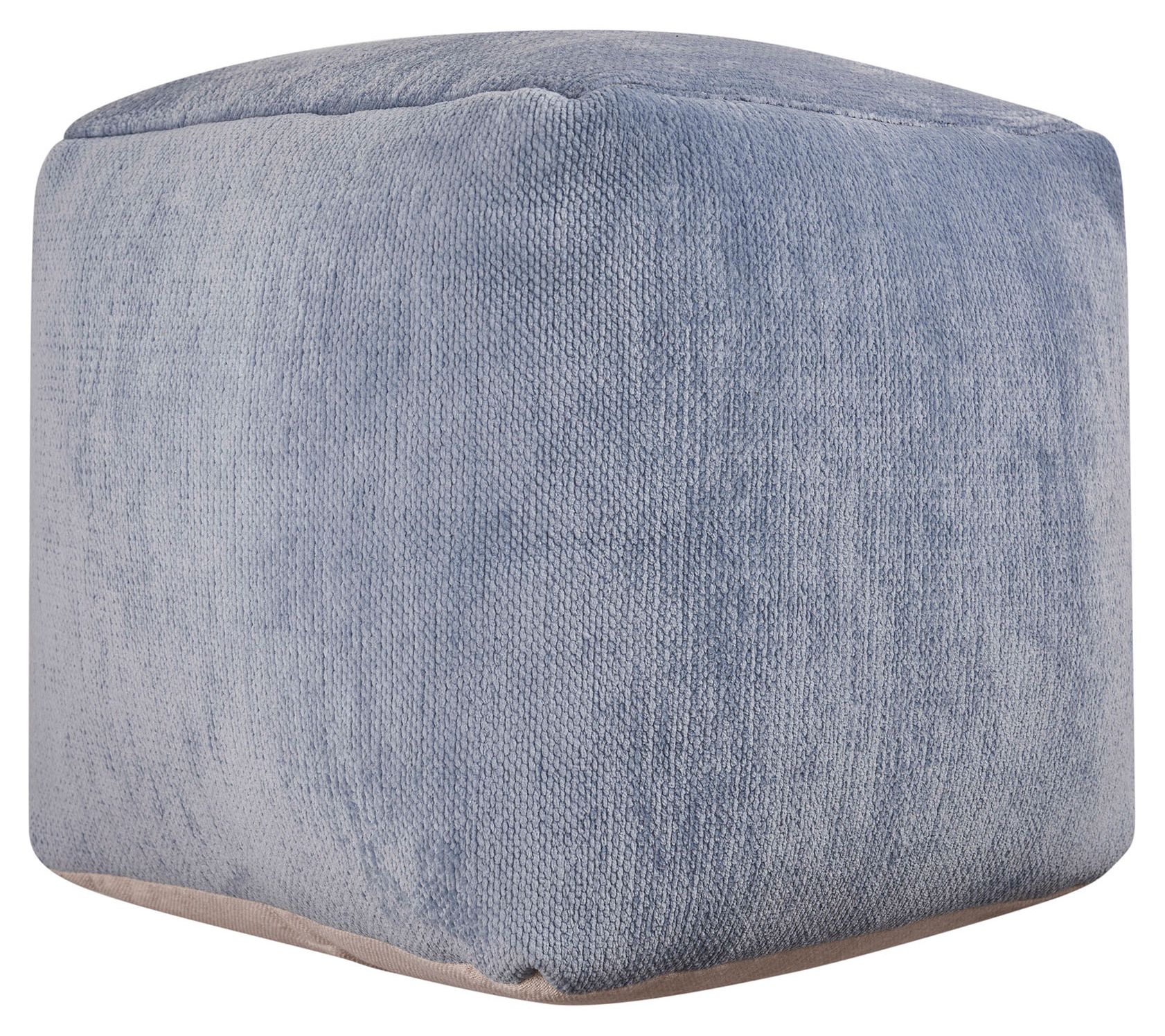 Ox Bay Transitional Solid Chenille Indoor Ottoman Pouf