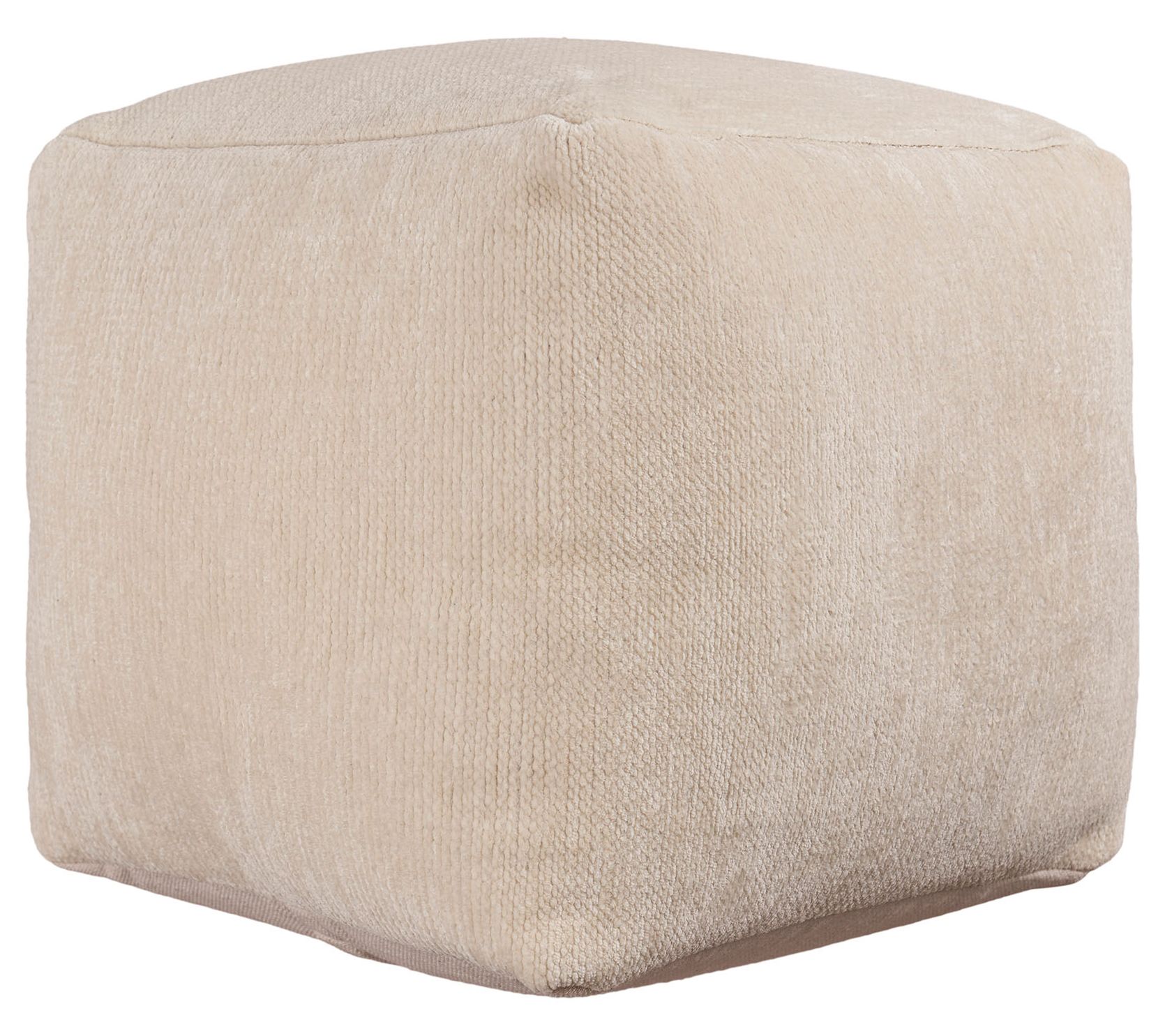Ox Bay Transitional Solid Chenille Indoor Ottoman Pouf