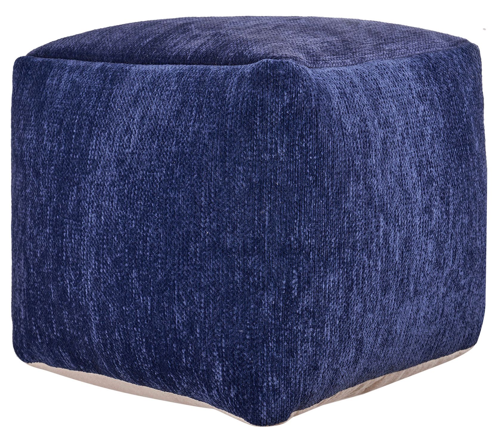 Ox Bay Transitional Solid Chenille Indoor Ottoman Pouf