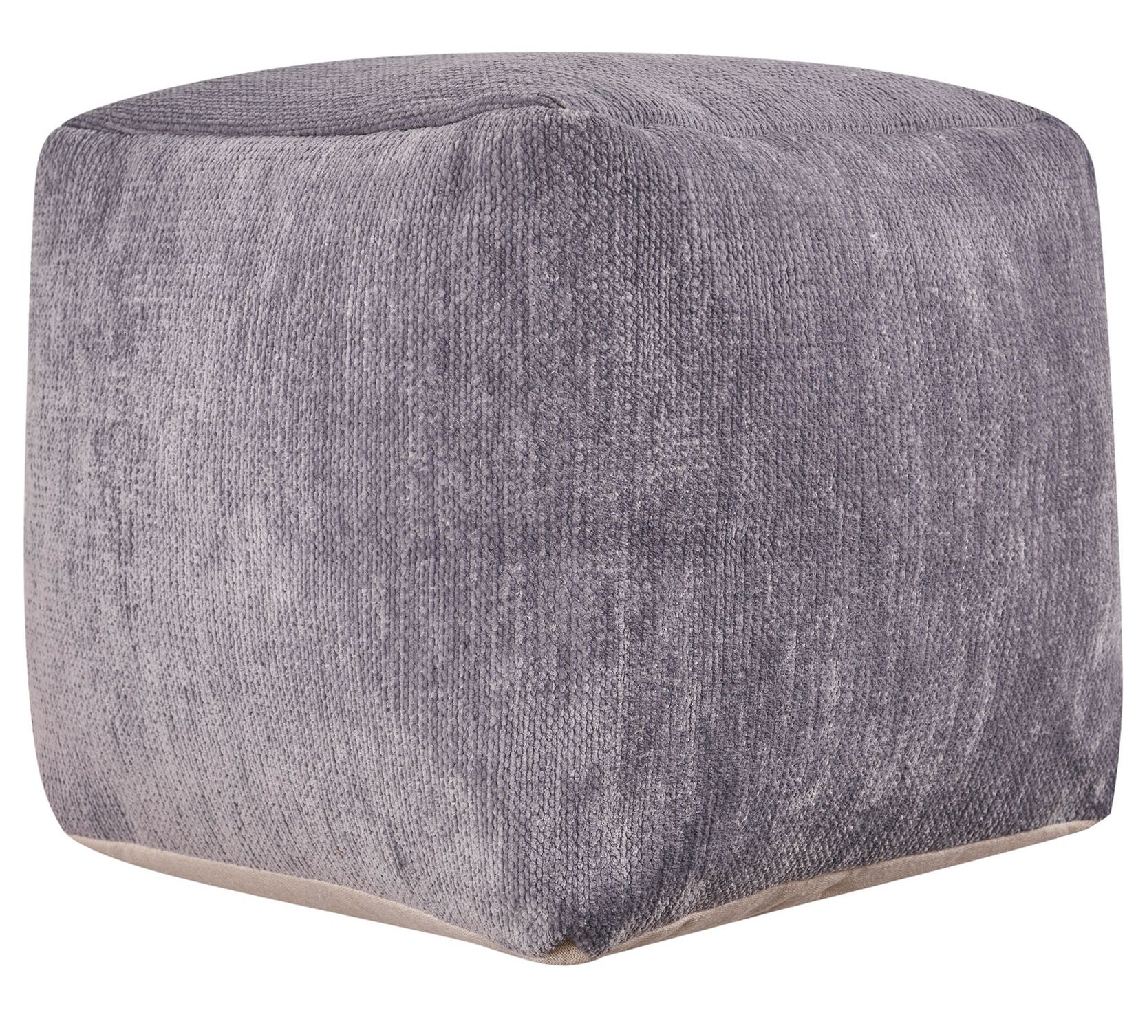 Ox Bay Transitional Solid Chenille Indoor Ottoman Pouf