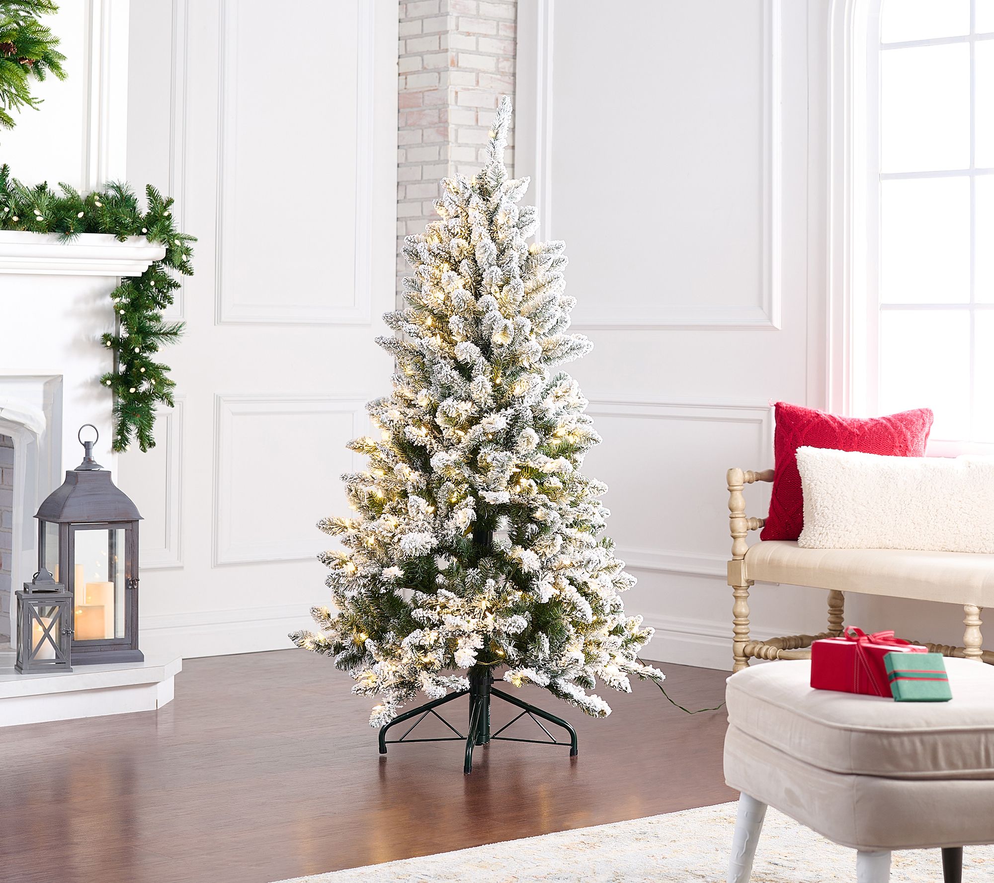 "As Is" Bethlehem Lights 5' Flocked Color LED Tree