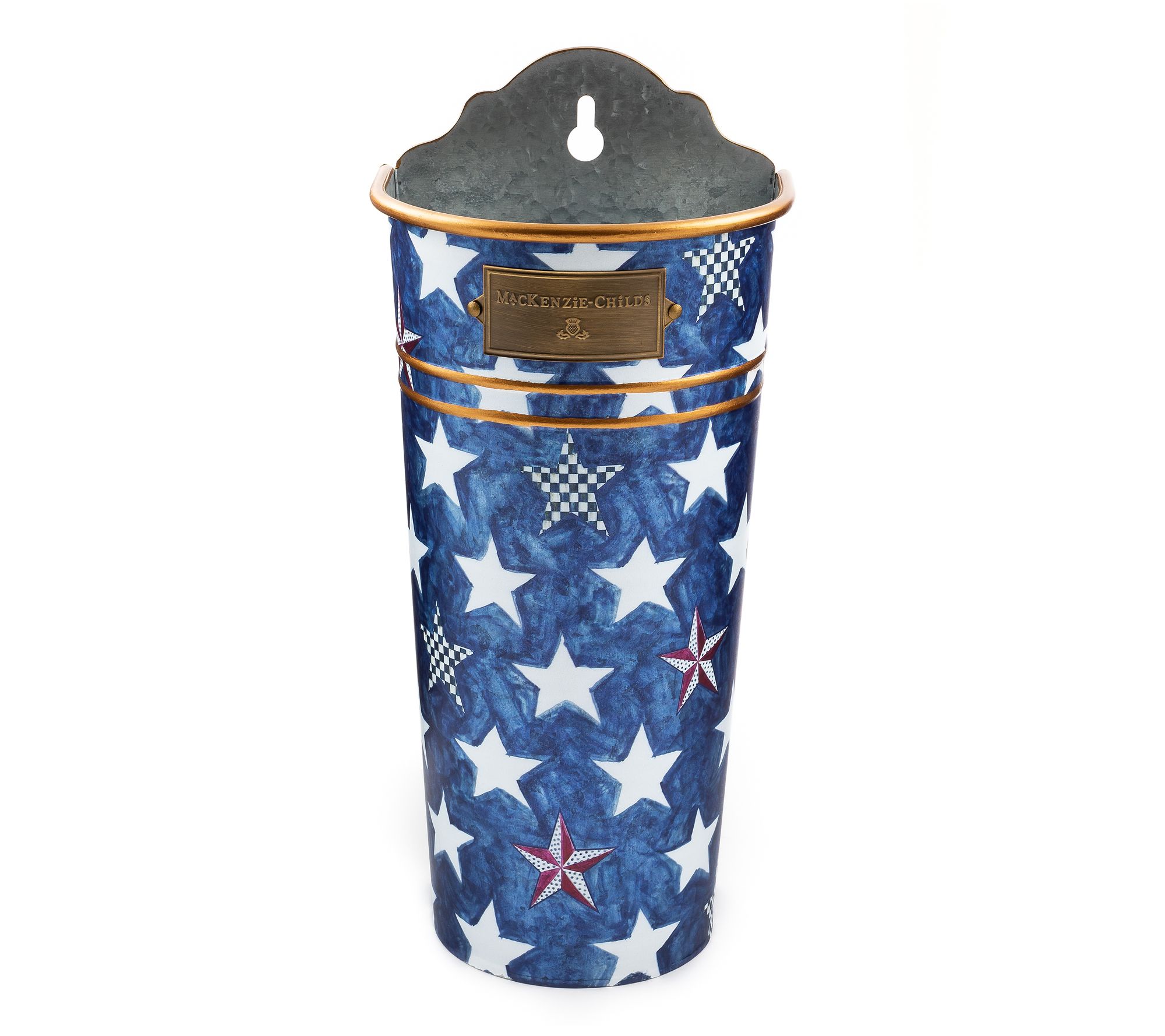 MacKenzie- Childs Royal Star Galvenized Wall Bucket