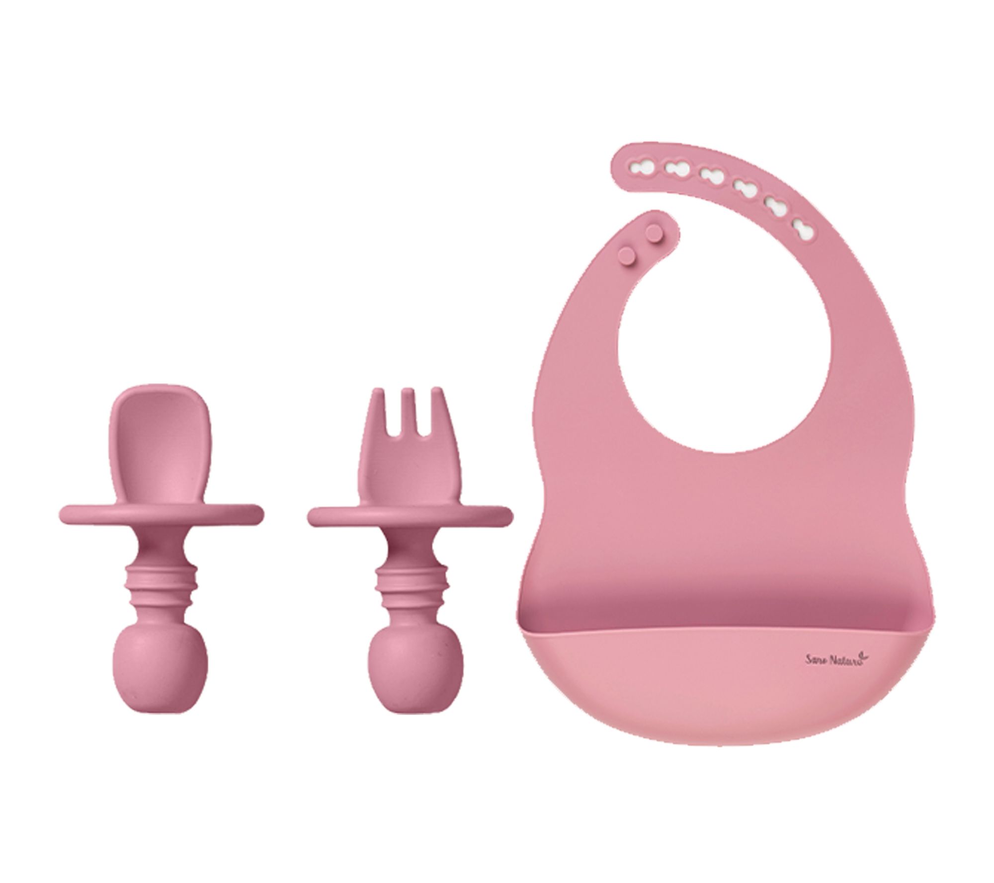 SARO Nordic Feeding Utensils + Bib Set