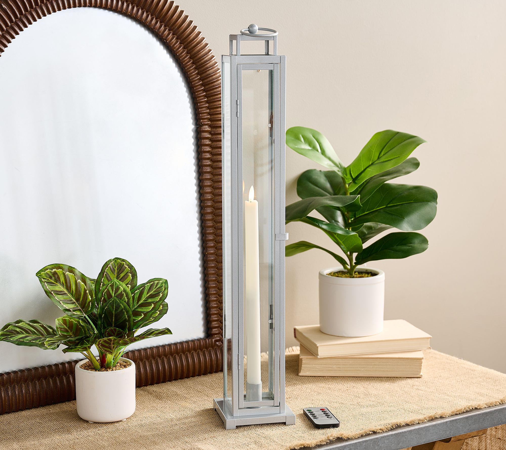 "As Is" Home Reflections Indoor/Outdoor (1) 24" Taper Lantern