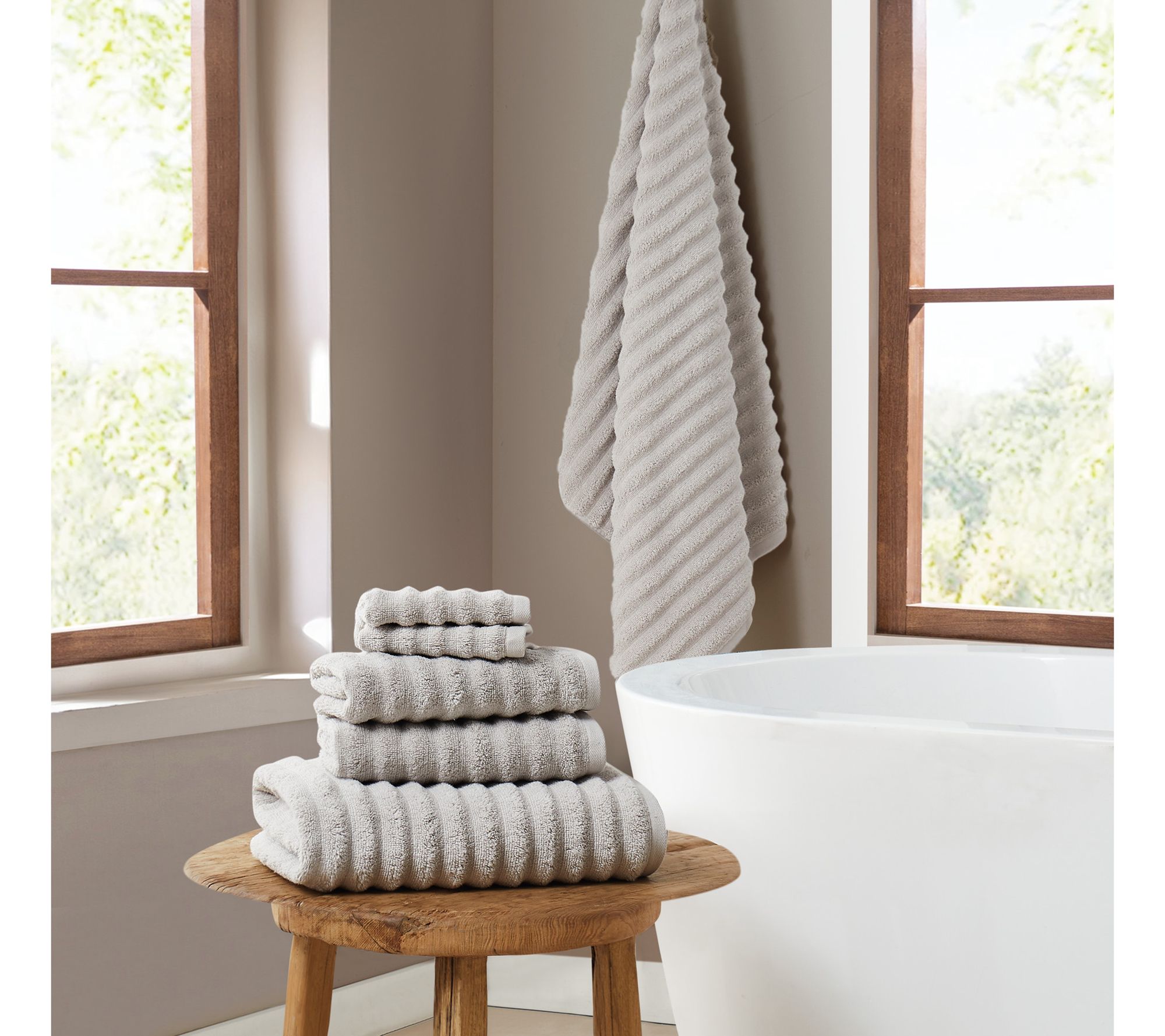 Brooklyn Loom T extured Zero Tw ist 6 Piece Tow el Set