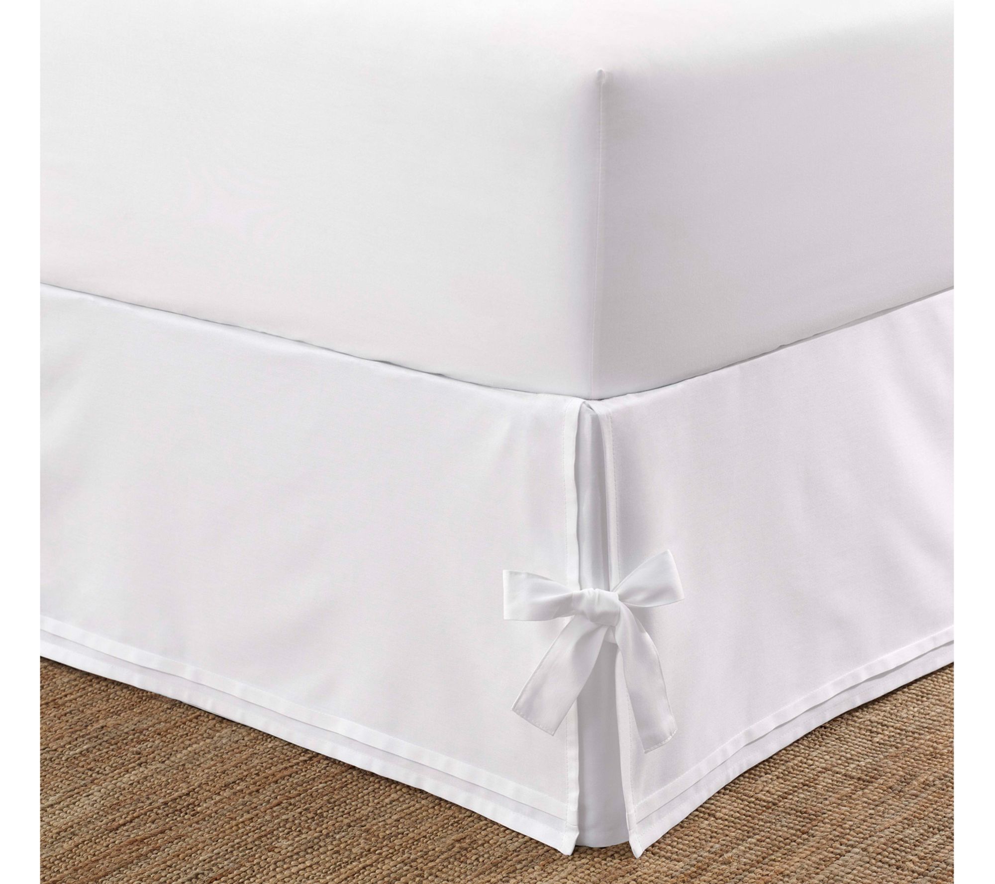 Laura Ashley Solid White Twin Tailored Bedskirt