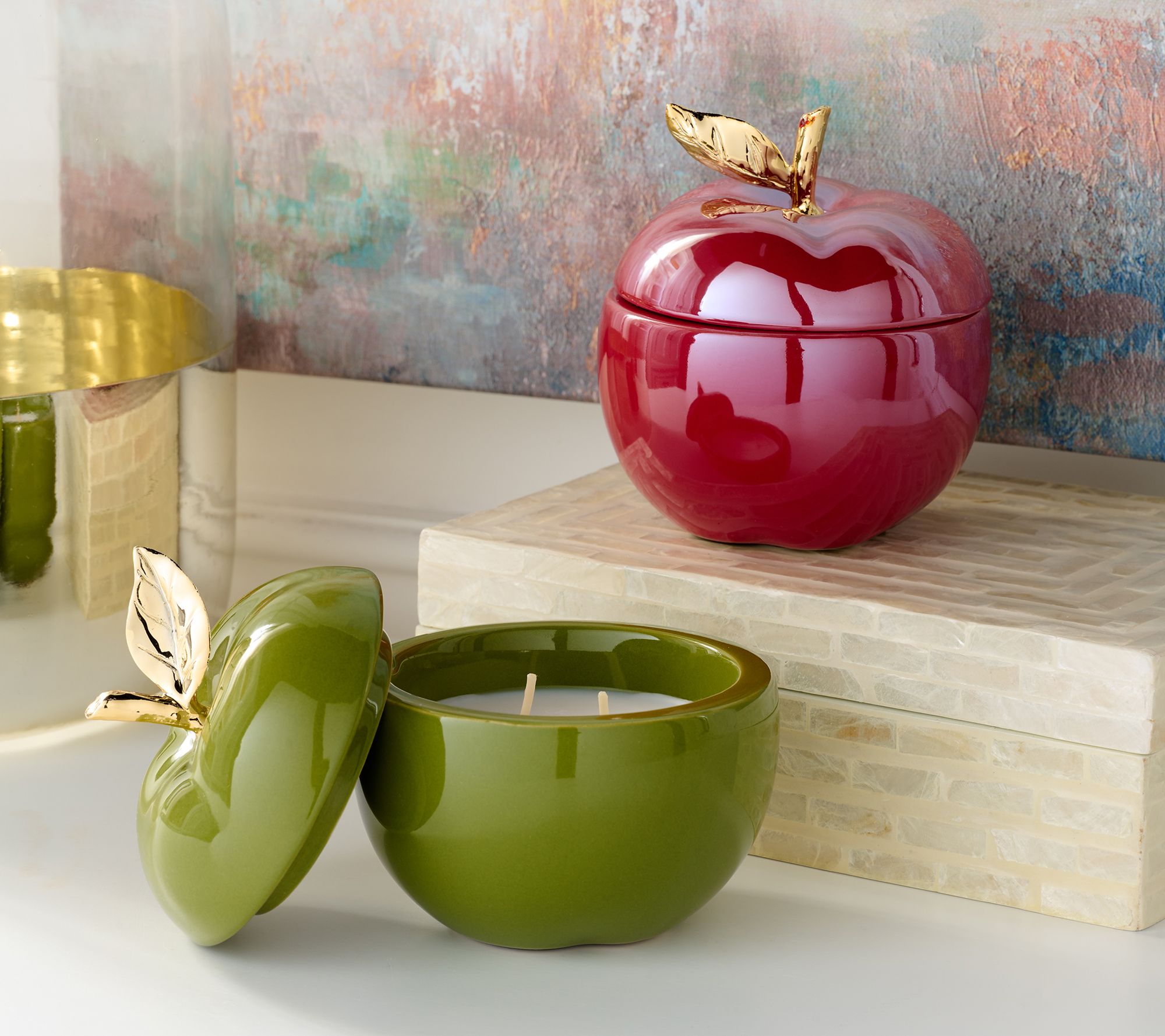 HomeWorx by Slatkin + Co. S/2 4oz Fall Farm Filled Candles