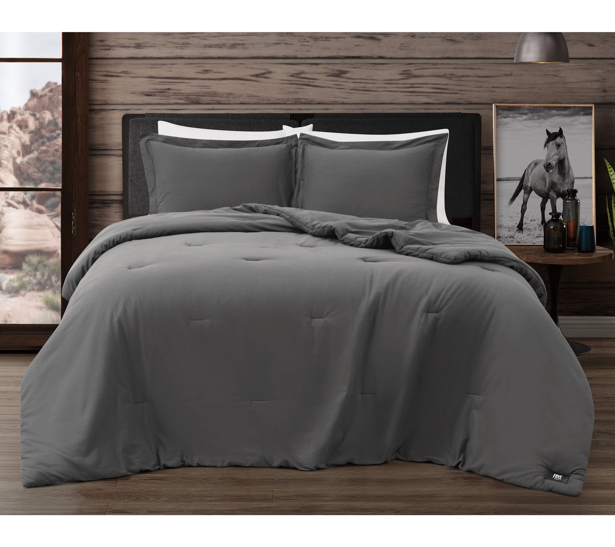 Frye Vintage Washed Cotton King 3-Piece Comforter Set