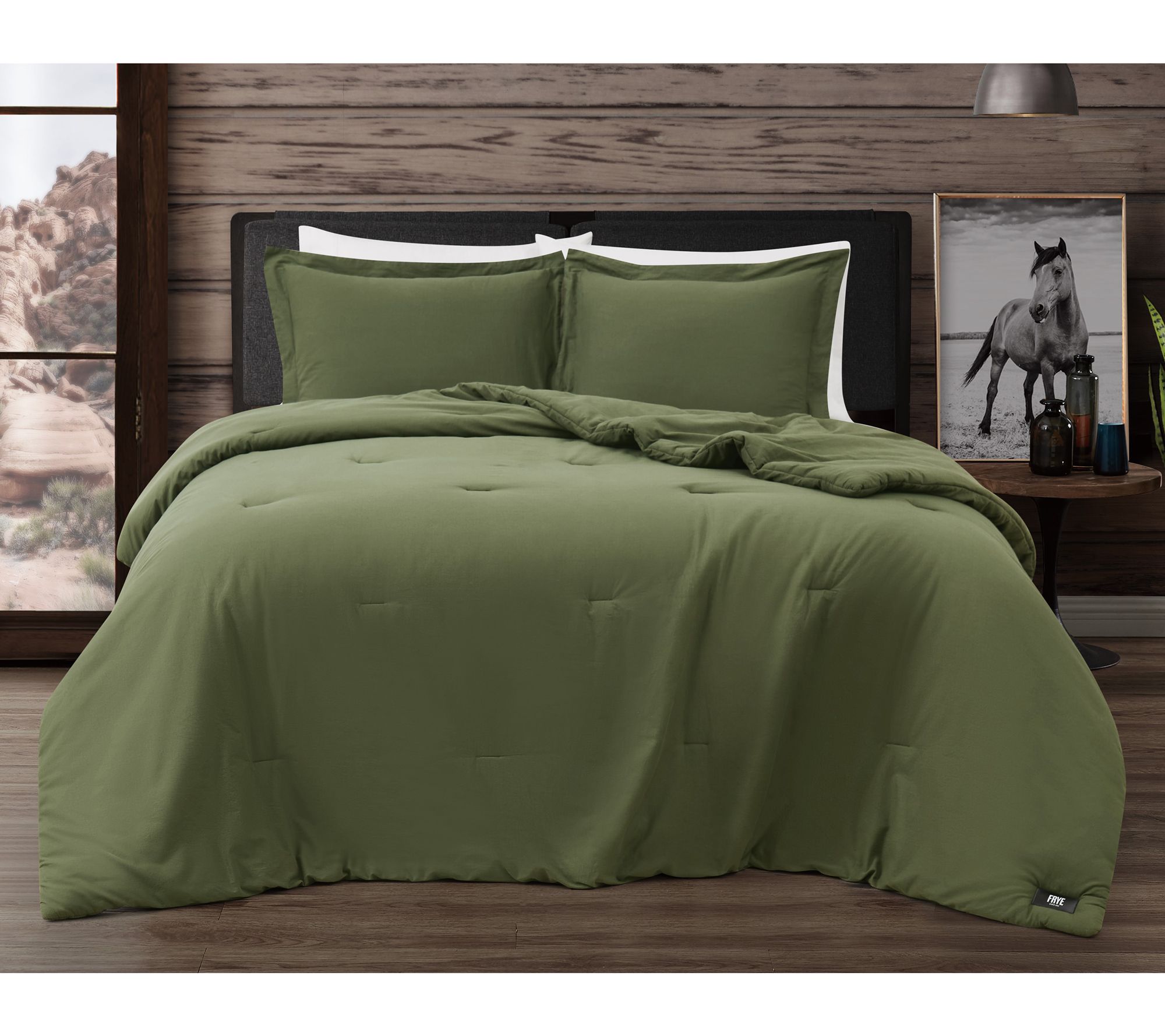 Frye Vintage Washed Cotton King 3-Piece Comforter Set