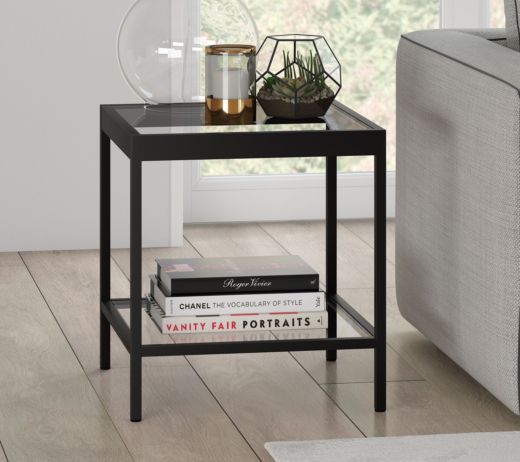 Hudson&Canal Alexis 20" Wide Square Side Table
