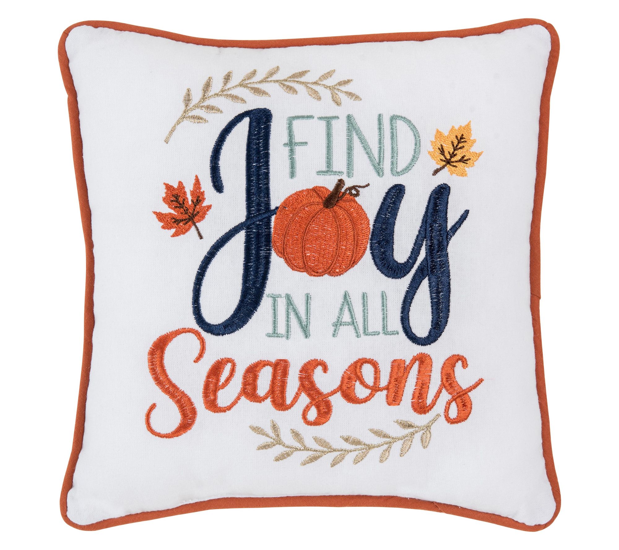 Find Joy In All Seasons Pillow by Valerie