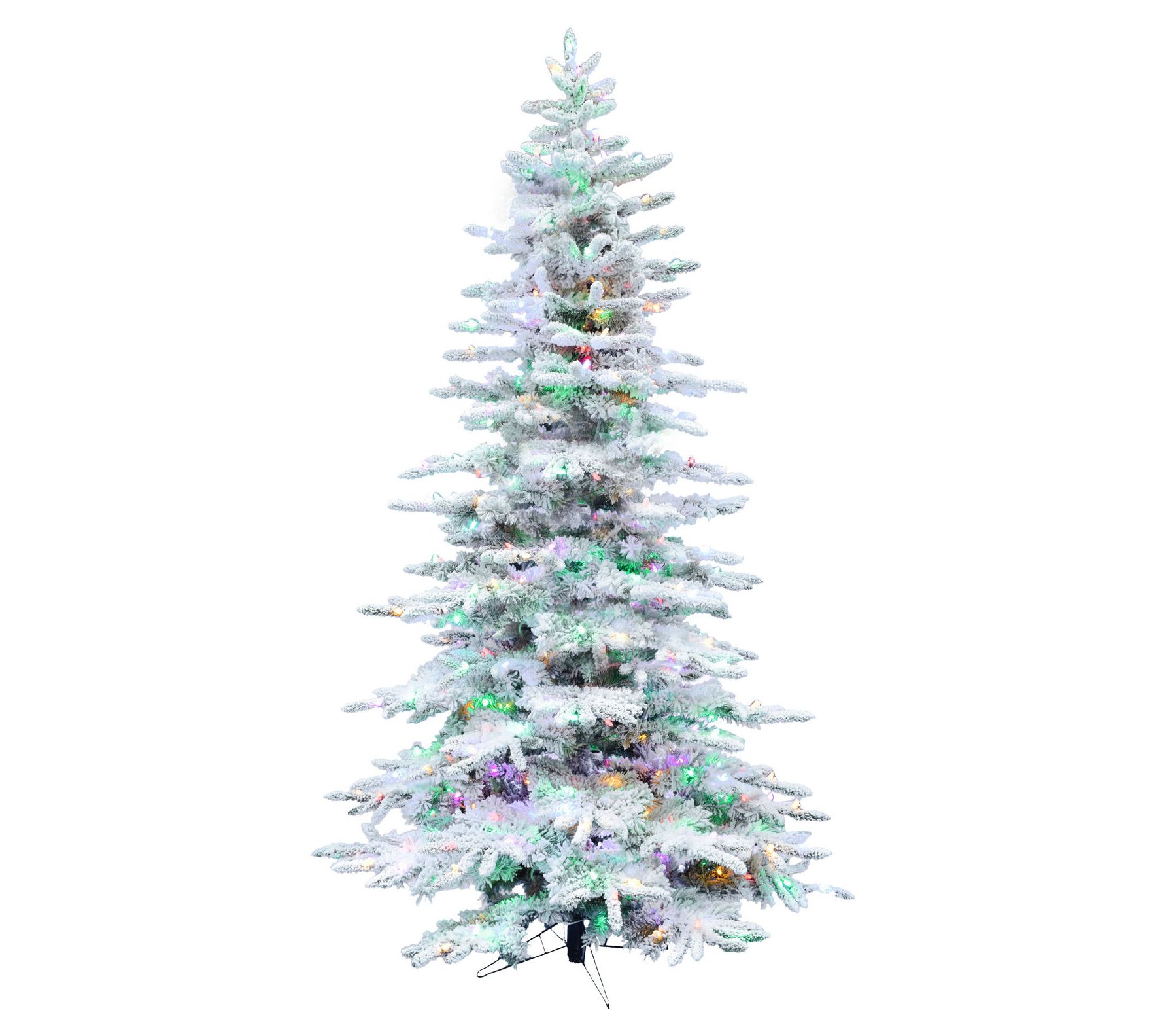 Fraser Hill Farm 6.5 Ft. Flocked Pine Valley Pre-Lit Tree