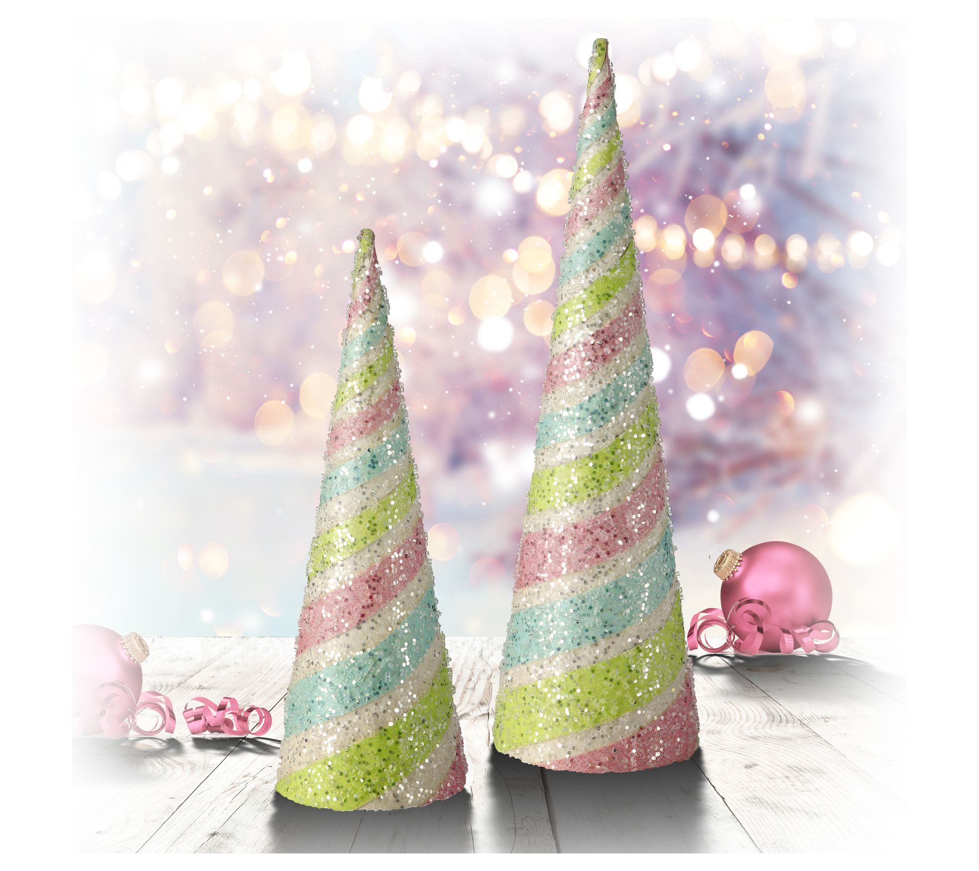 16-20" Candy Stripe Cone Set of 2 by Valerie