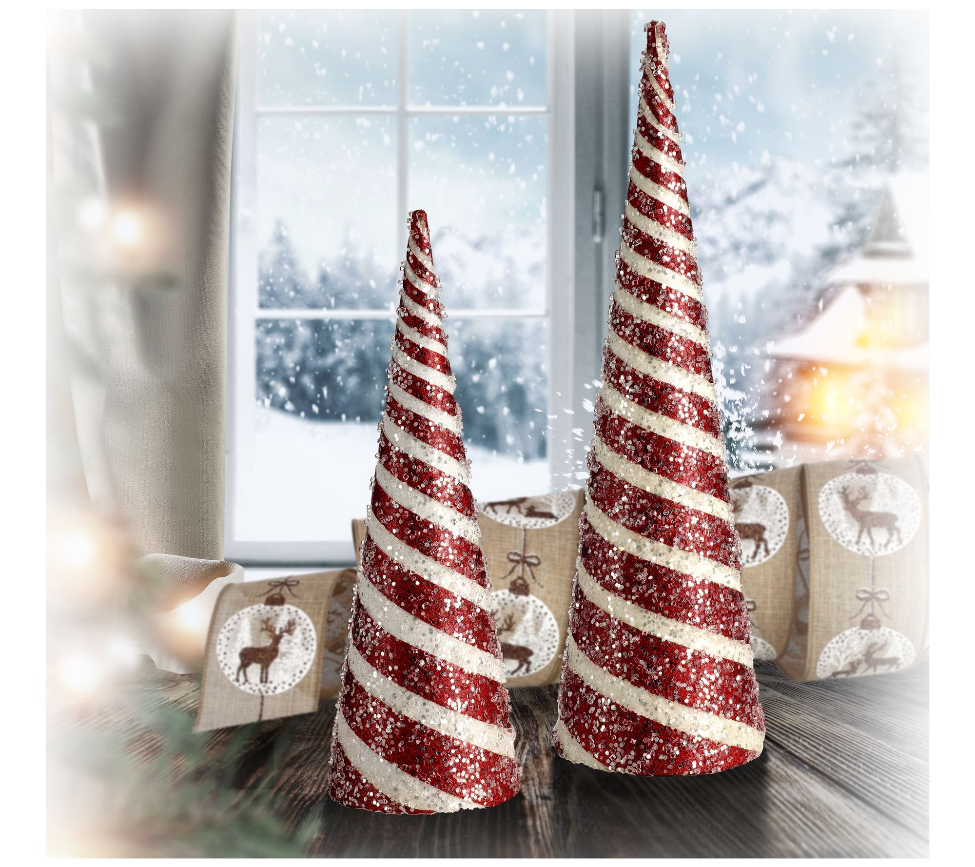 16-20" Candy Stripe Cone Set of 2 by Valerie