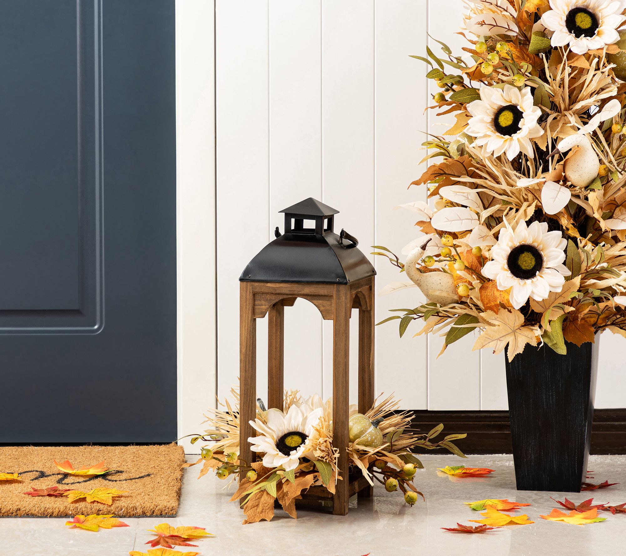Glitzhome 20"H Fall Harvest Sunflower, Pumpkin&