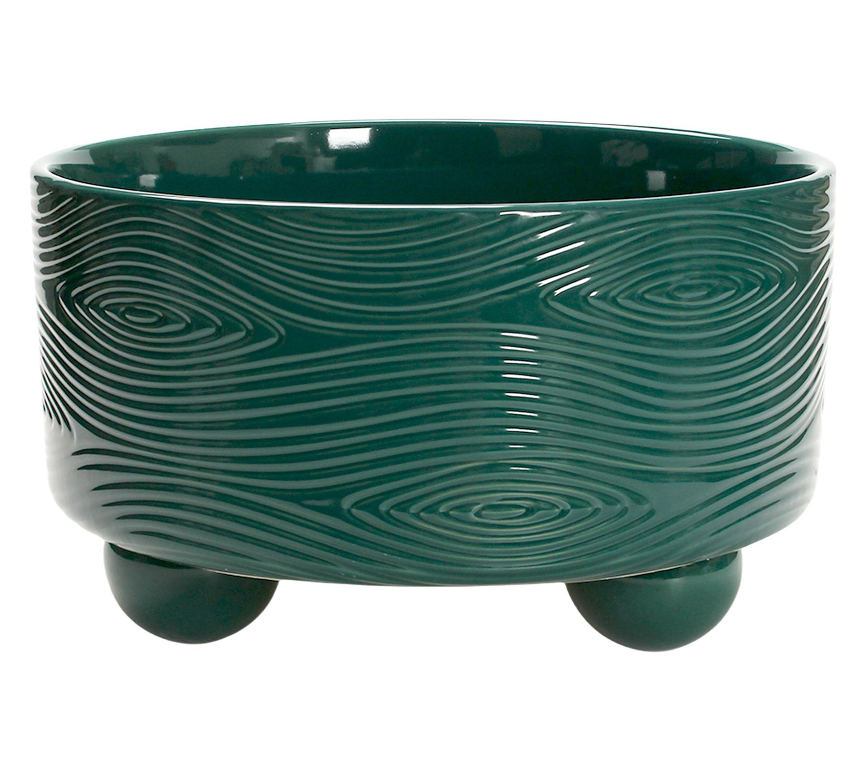 As Is Temp-tations Woodland Ceramic BeadedRaised Bowl