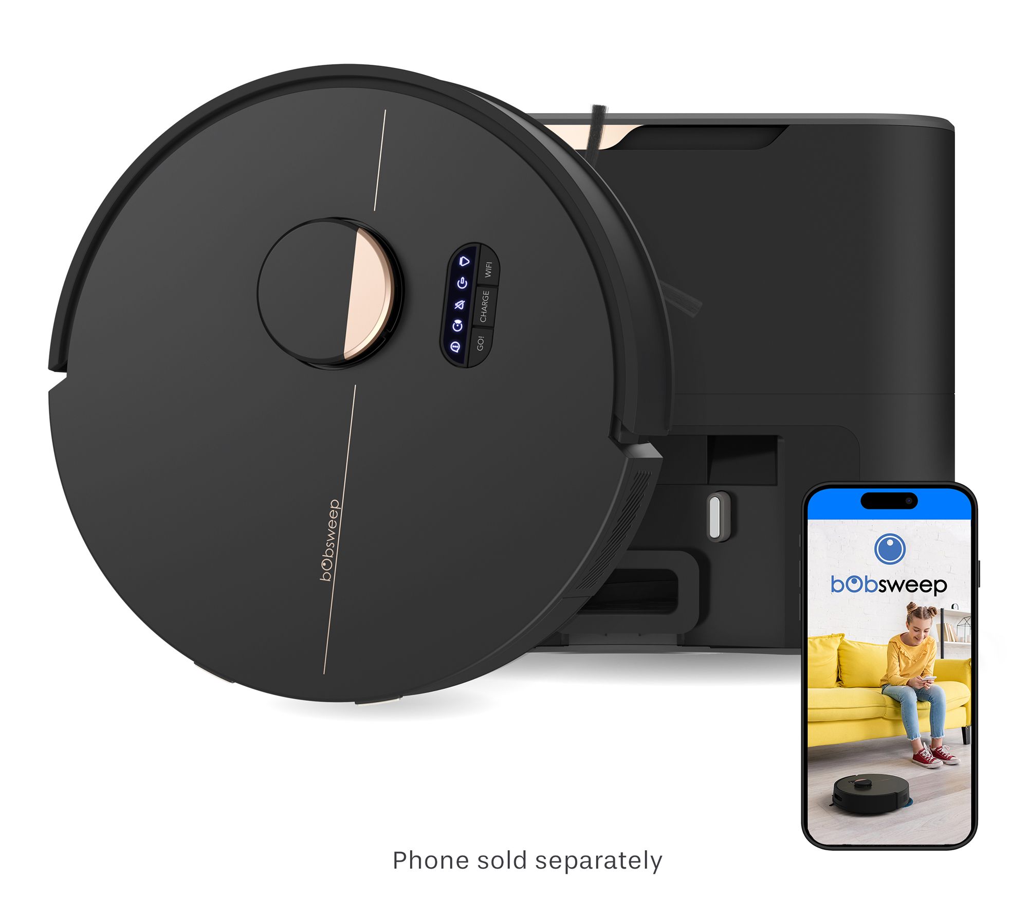 bObsweep Dustin Plus Self-Emptying Robot Vacuum& Mop