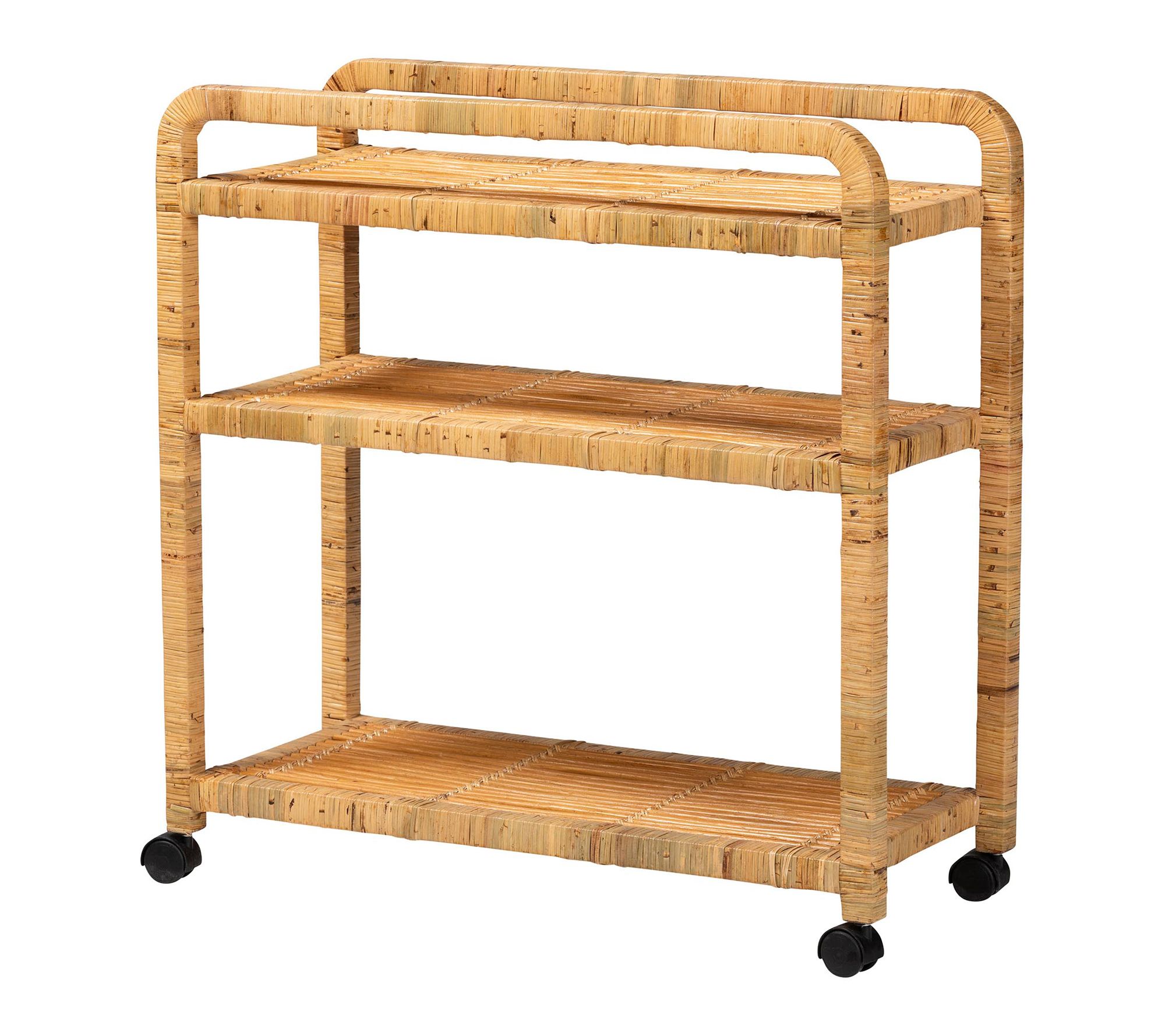 bali & pari Delphine Natural Rattan Kitchen Cart