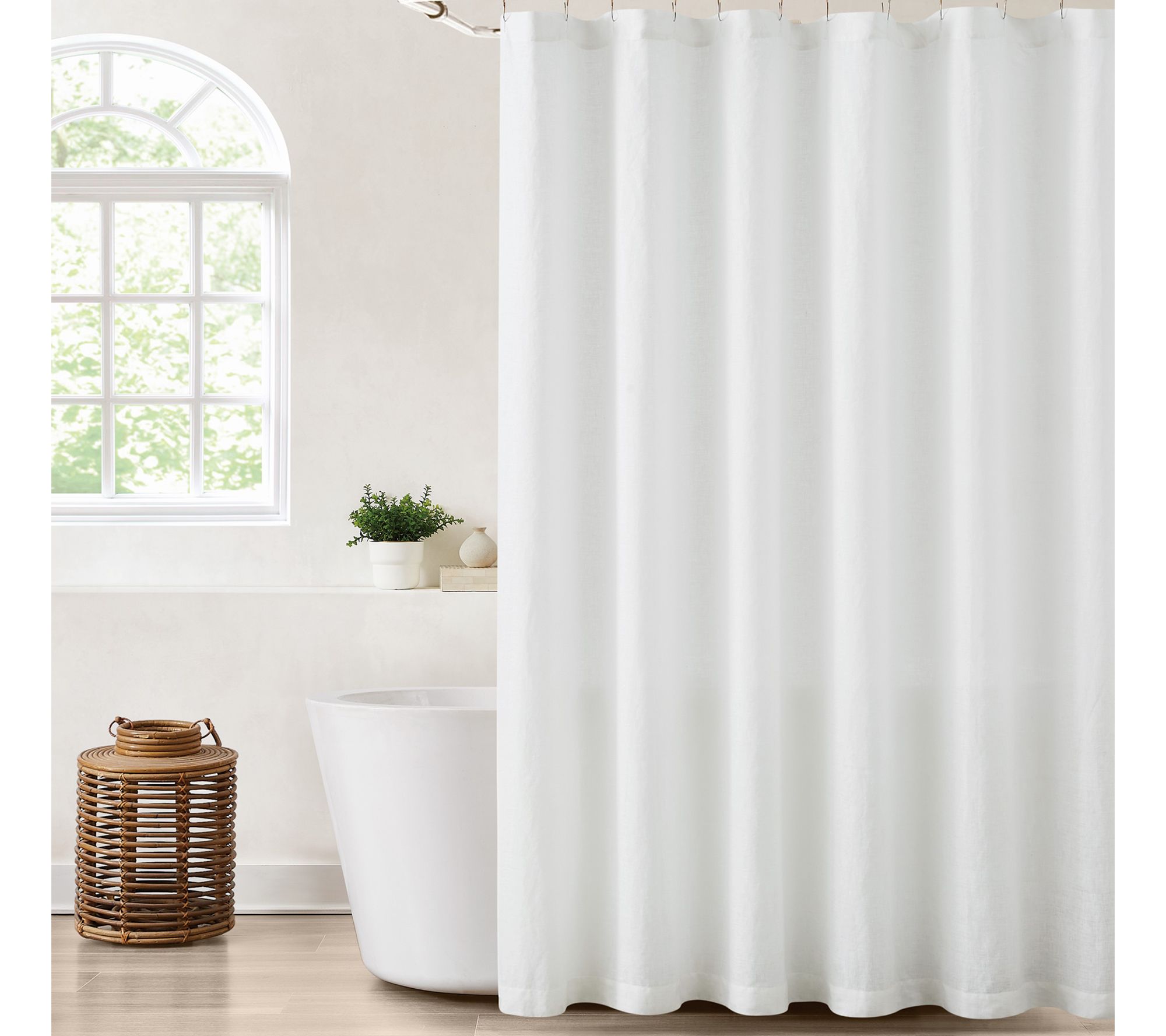 Brooklyn Loom Flax Linen Shower Curtain