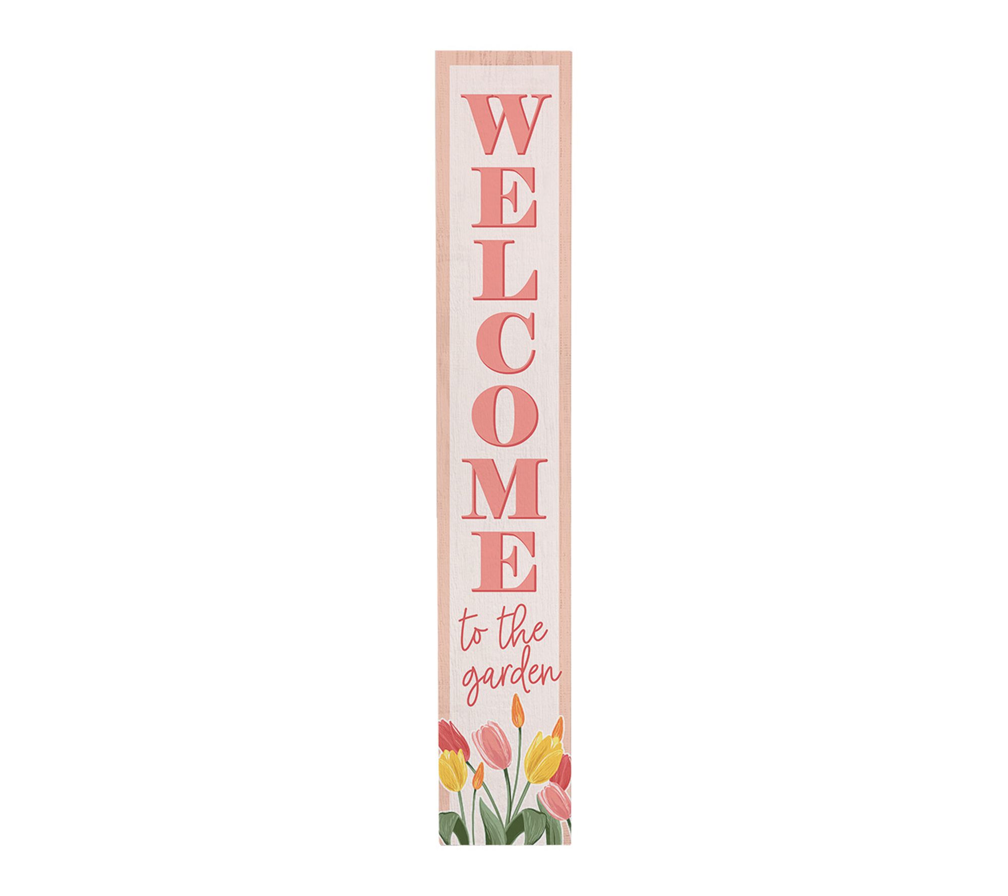 Sincere Surroundings 47" Welcome Garden TulipsPorch Board