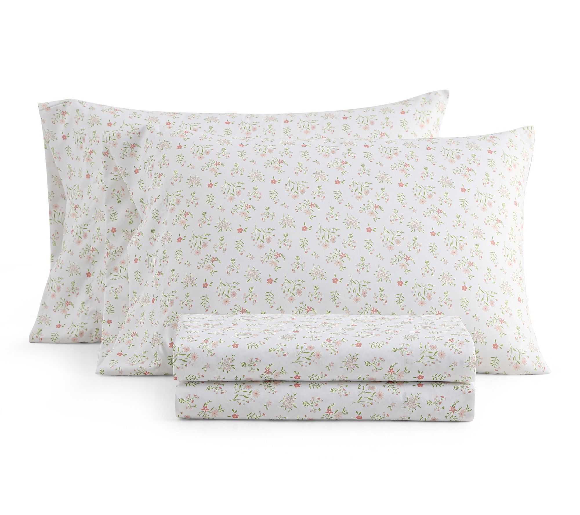 Martha Stewart Ditsy Floral King Sheet Set