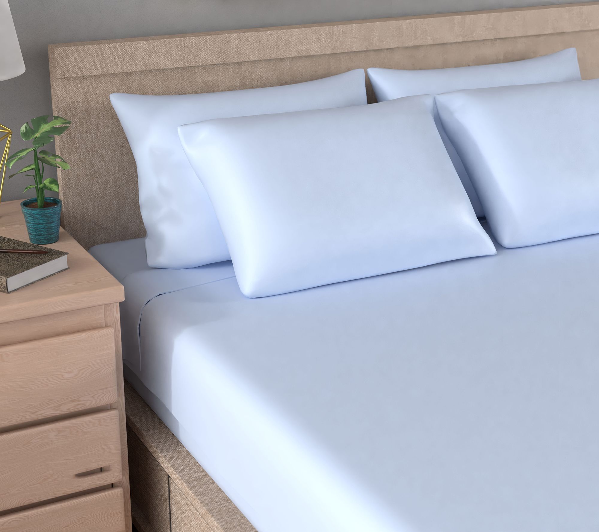 "As Is" Home Reflections 800TC Triblend Sheet Set with Extra Cases