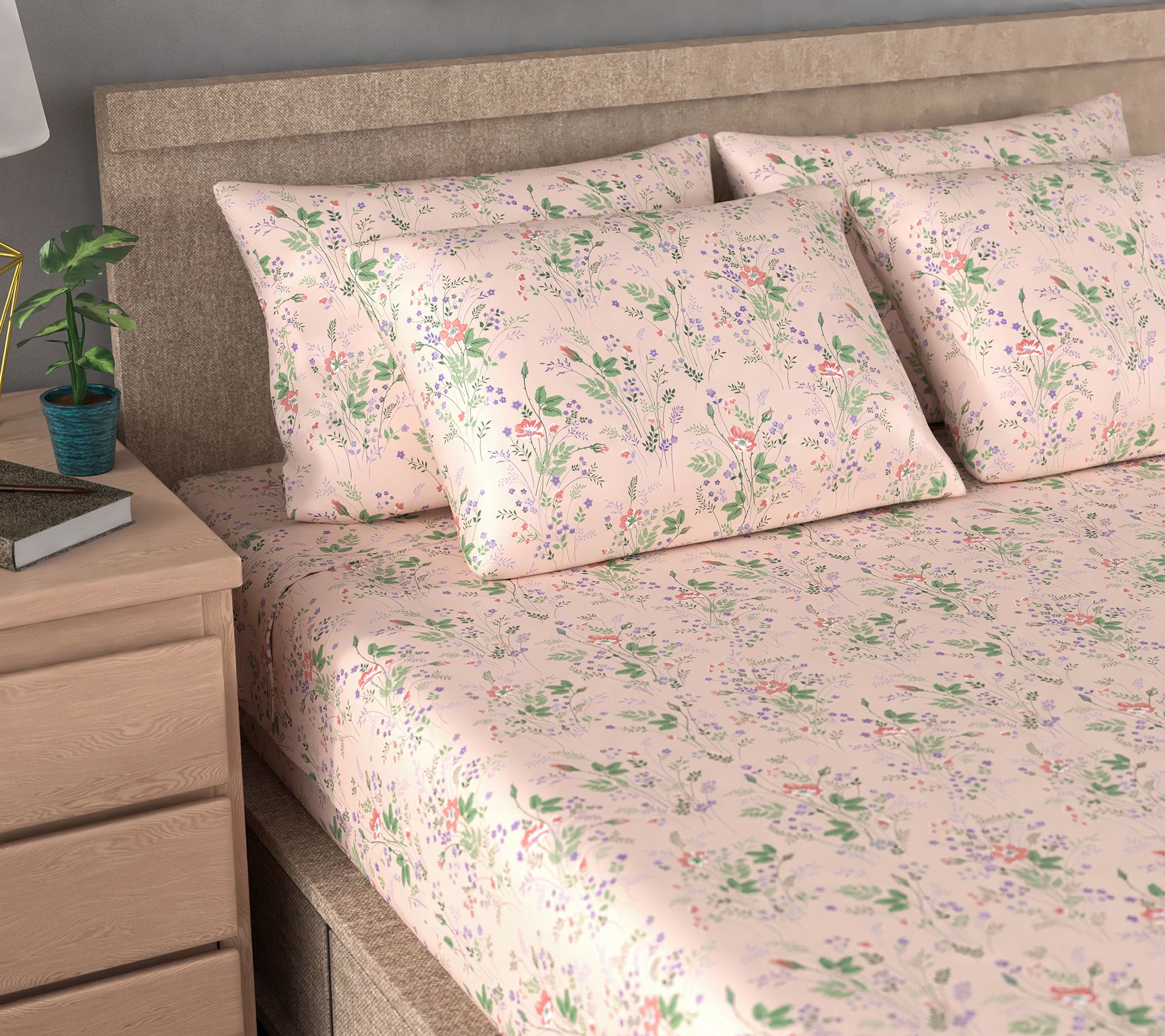 "As Is" Home Reflections 800TC Triblend Sheet Set with Extra Cases