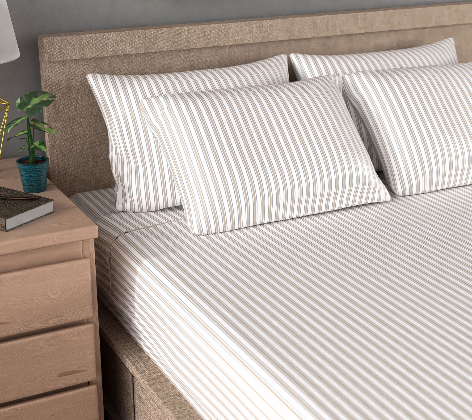 "As Is" Home Reflections 800TC Triblend Sheet Set with Extra Cases