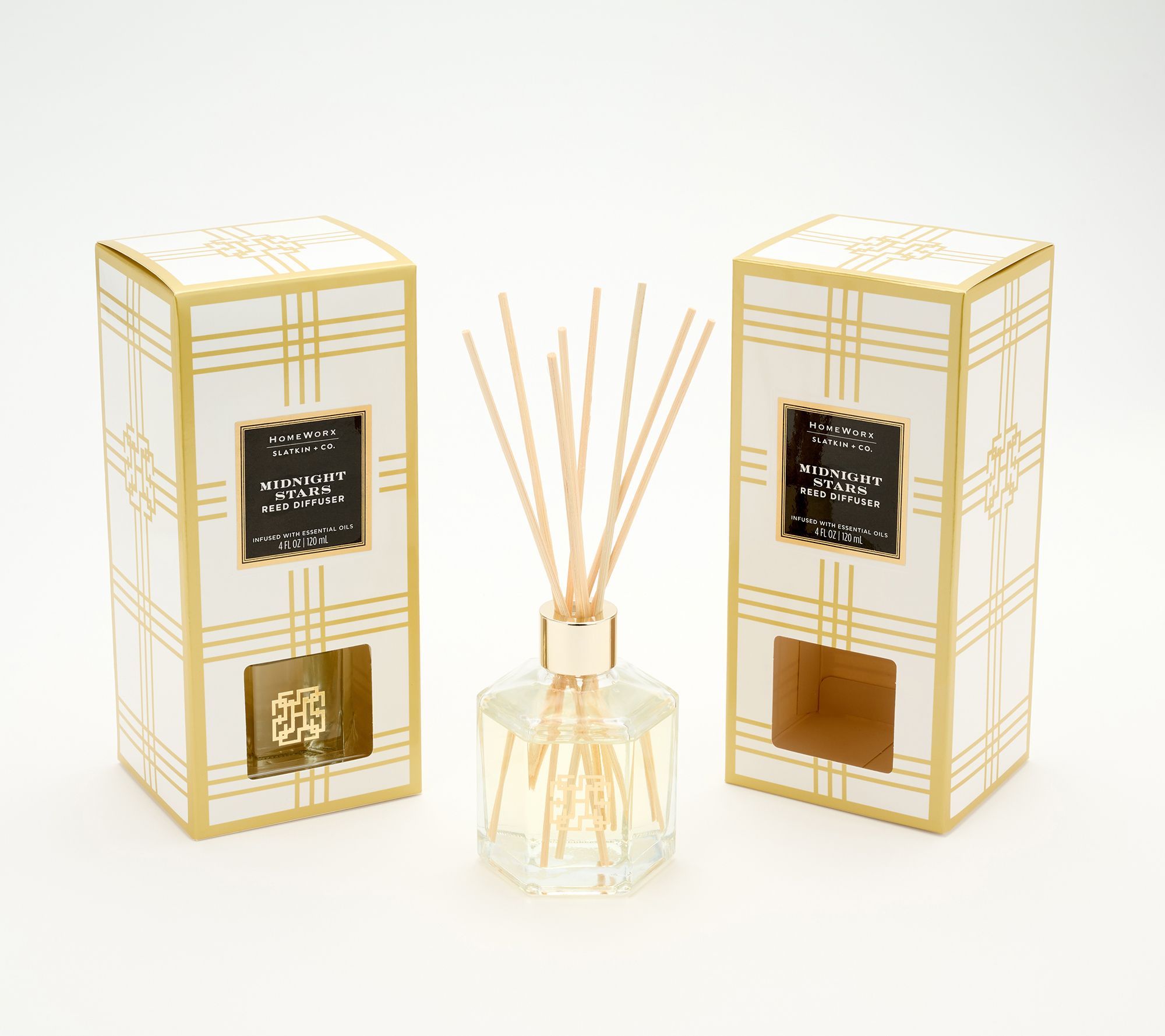 HomeWorx by Slatkin + Co. S/2 Midnight Stars Reed Diffusers