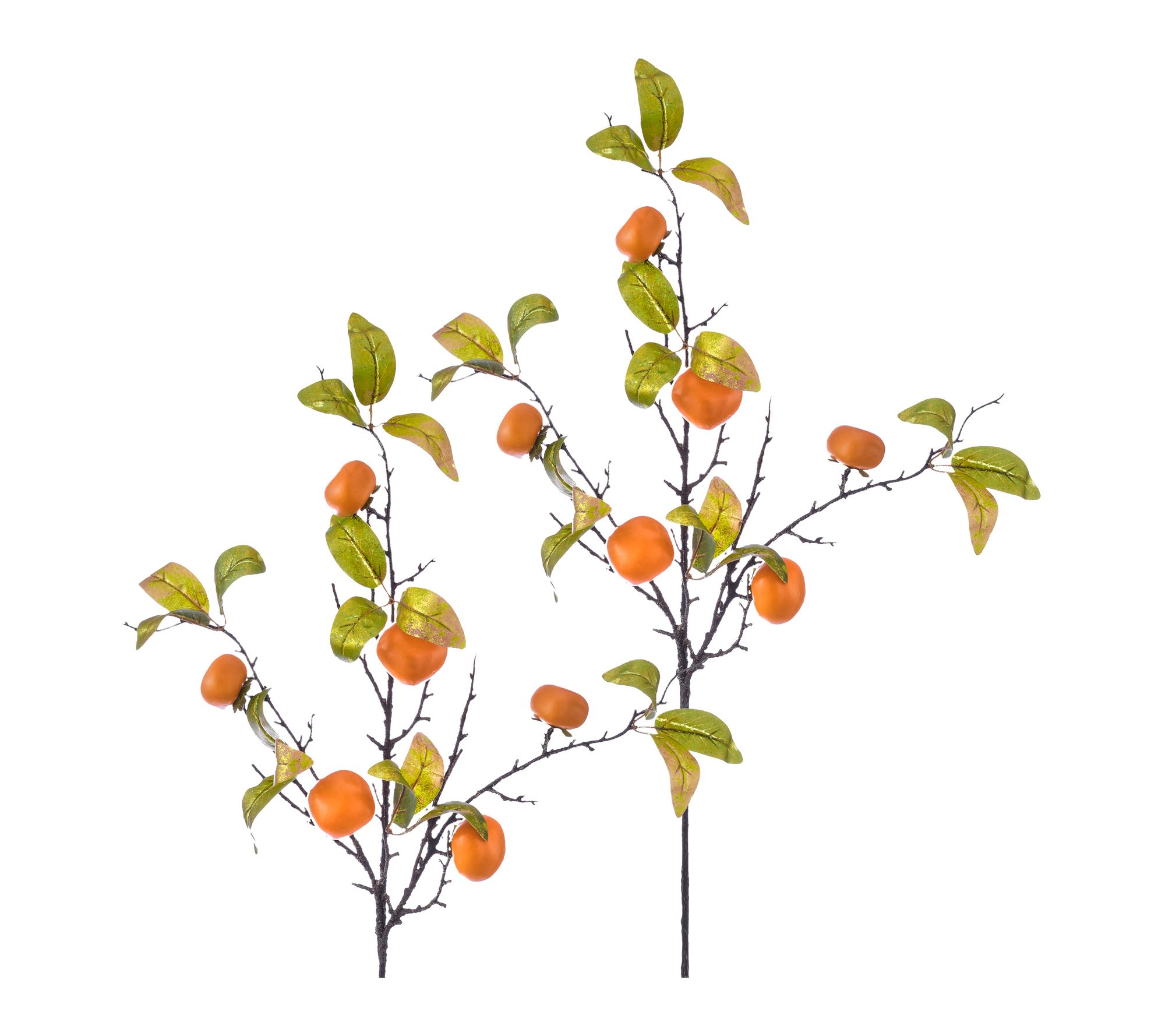 36" Southern Gilded Persimmon Spray Set of 2 by Valerie