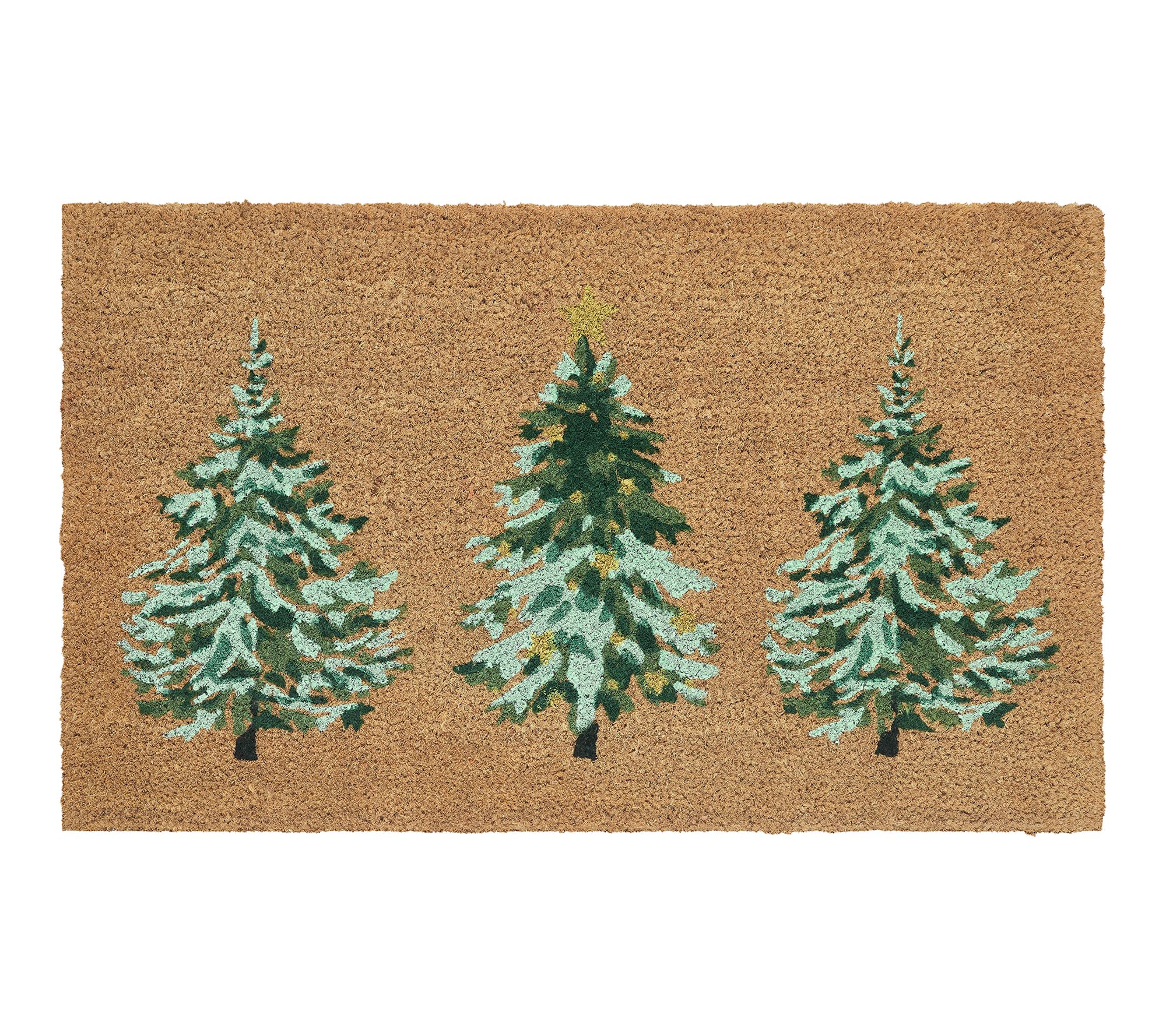 VCNY Home Christmas Tree Coir Doormat, 18" x 30 "