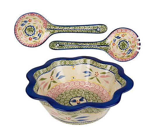 Details about   Temp-tations Old World Straining Bowl Pasta Server 