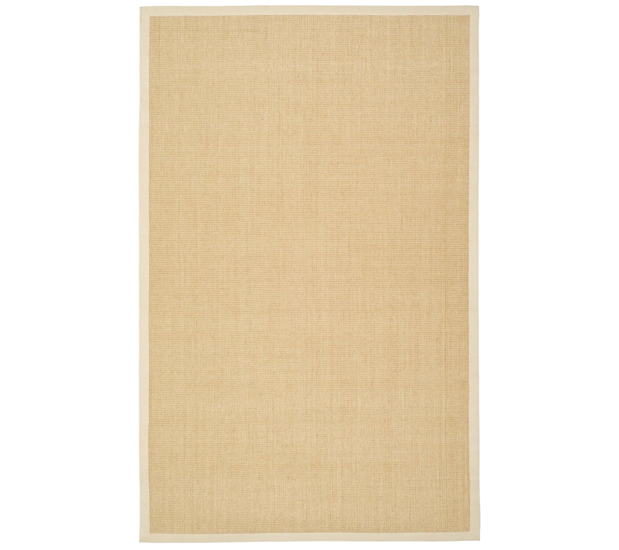Serenity Solid Natural Fiber Sisal 4' x 6' Rugwith Border