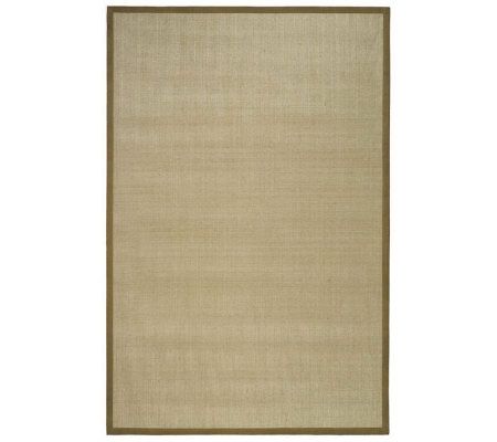 Serenity Solid Natural Fiber Sisal 4' x 6' Rugwith Border