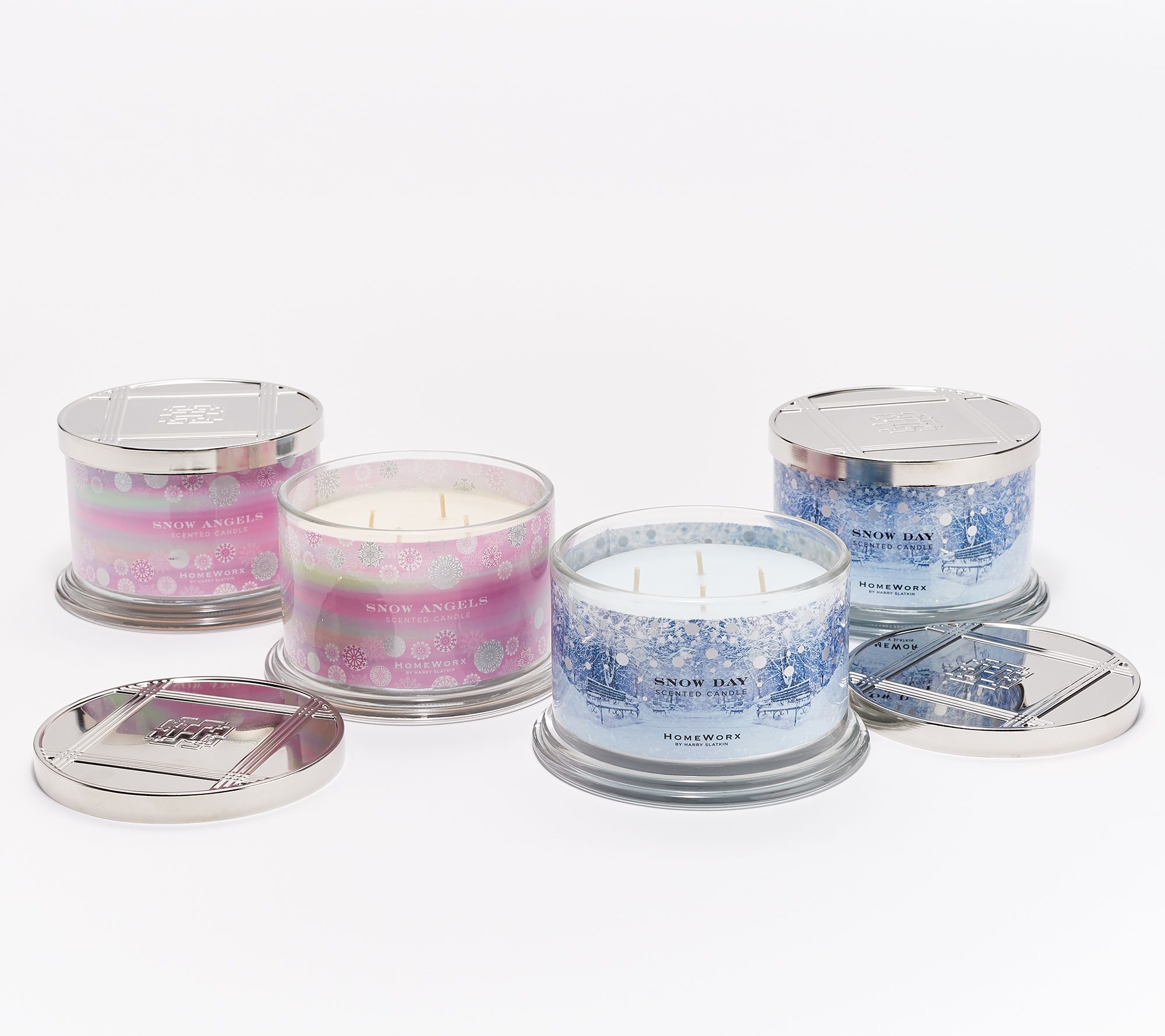 HomeWorx by Harry Slatkin Set of 2 18oz Winter Snow Candles