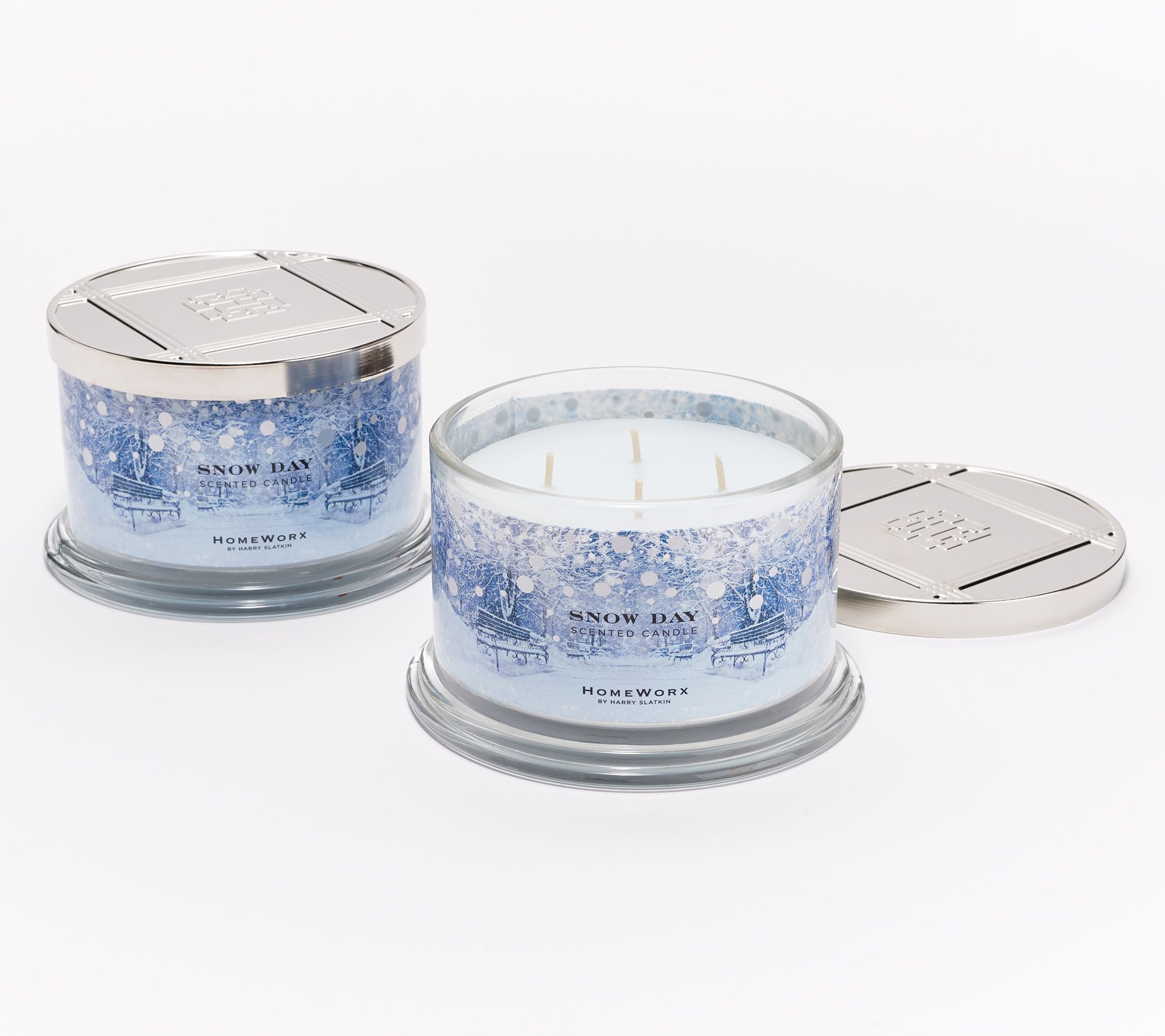 "As Is" HomeWorx by Harry Slatkin S/2 Snow Days 18oz Candles
