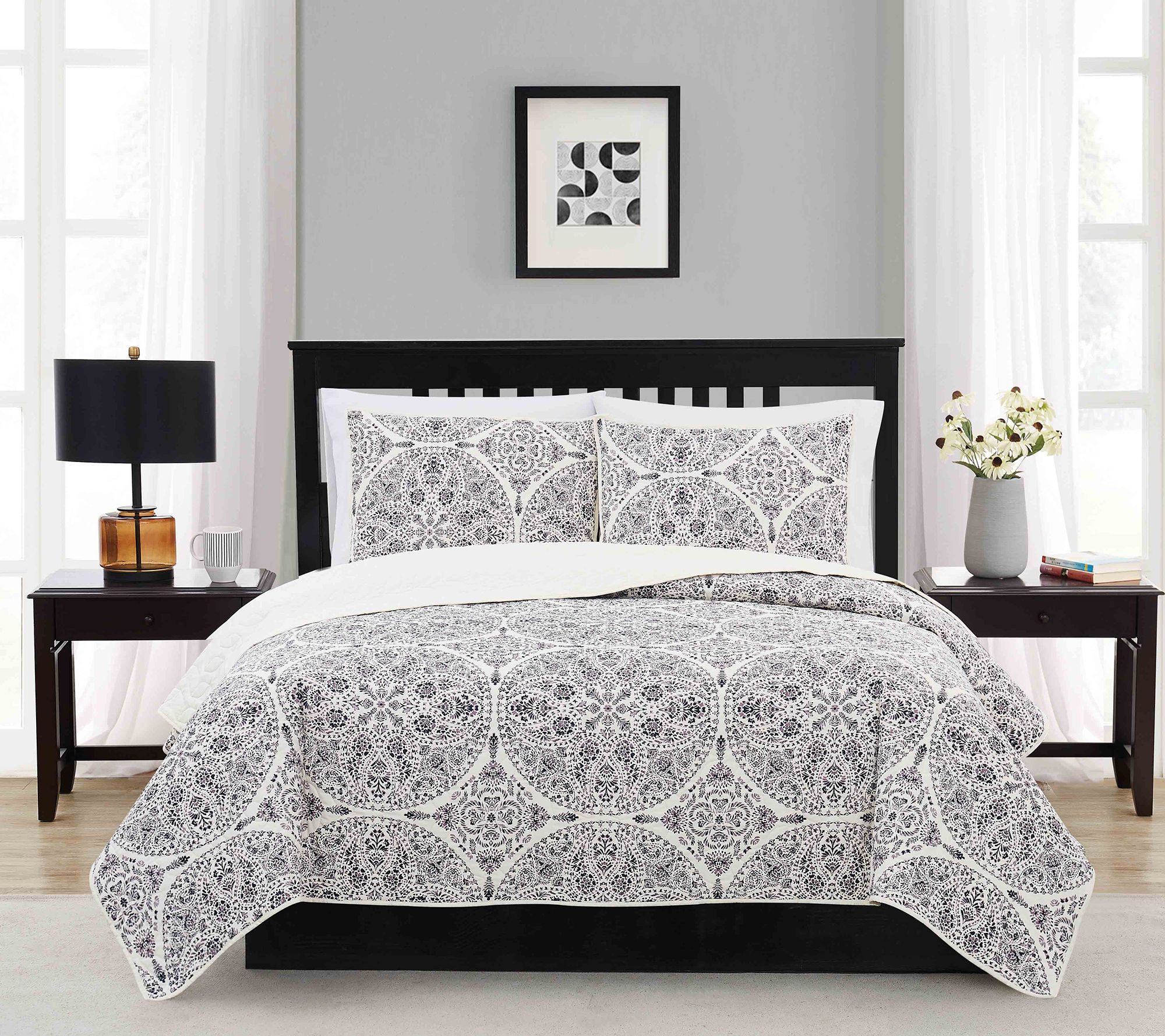 Cannon Gramercy King 3 Piece Quilt Set
