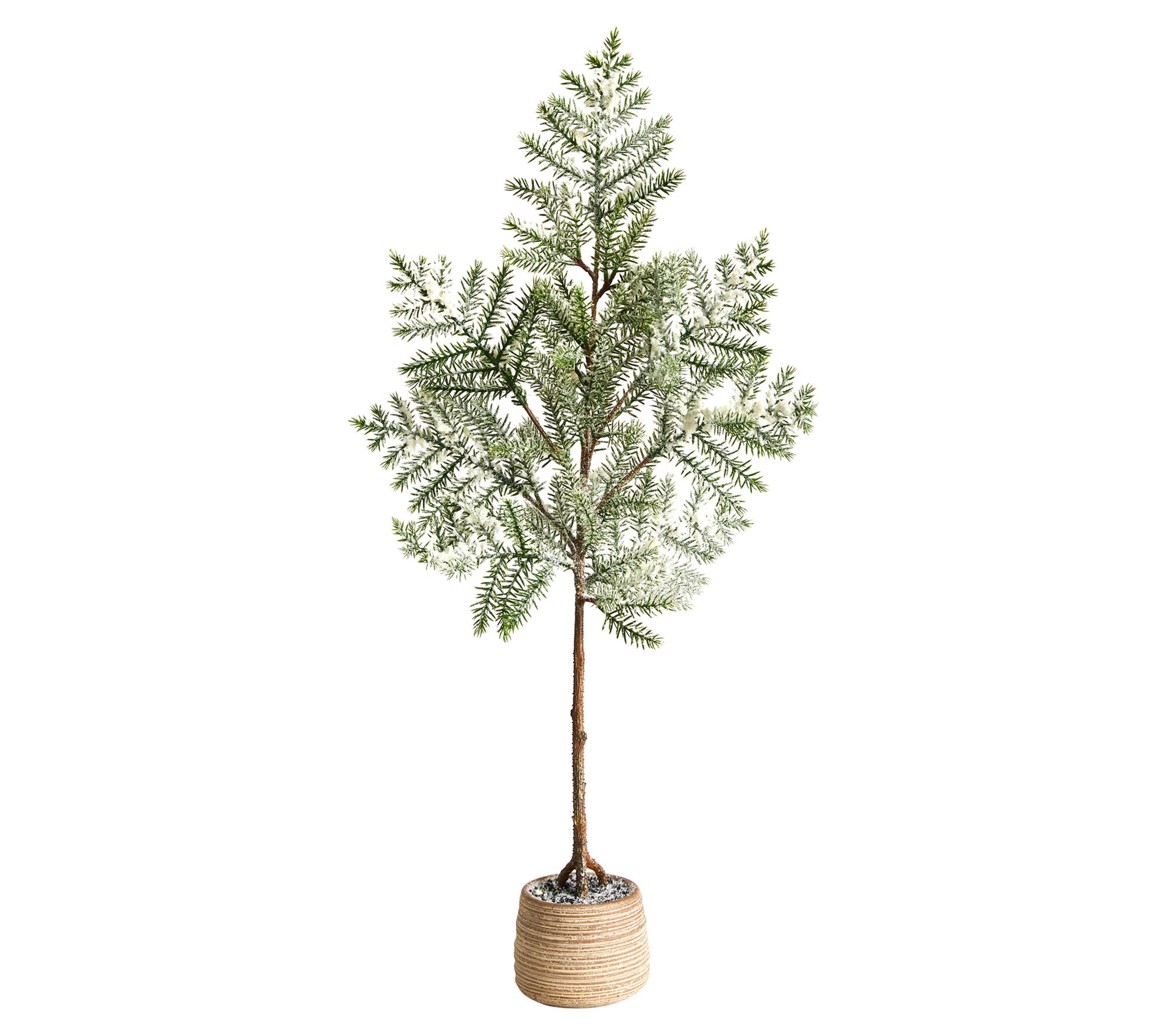 Nearly Natural 35'' Frosted Pine  Christmas Tree Decor