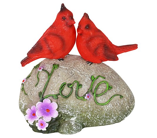 Exhart Solar Cardinal Love Rock Statue