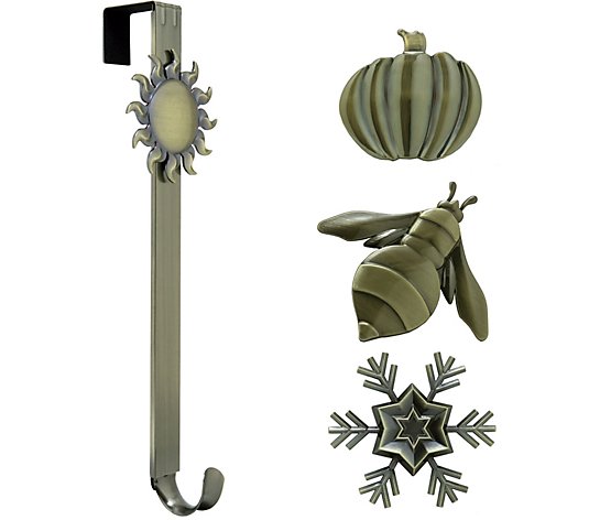 Haute Decor Wreath Hanger with 4 Multi-Occasion Icons