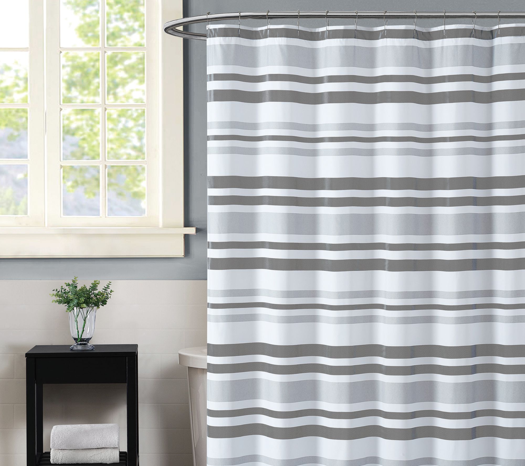 Truly Soft Curtis Stripe 72" Square Shower Curtain