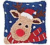 Christmas Reindeer Hooked Pillow by C&F Home